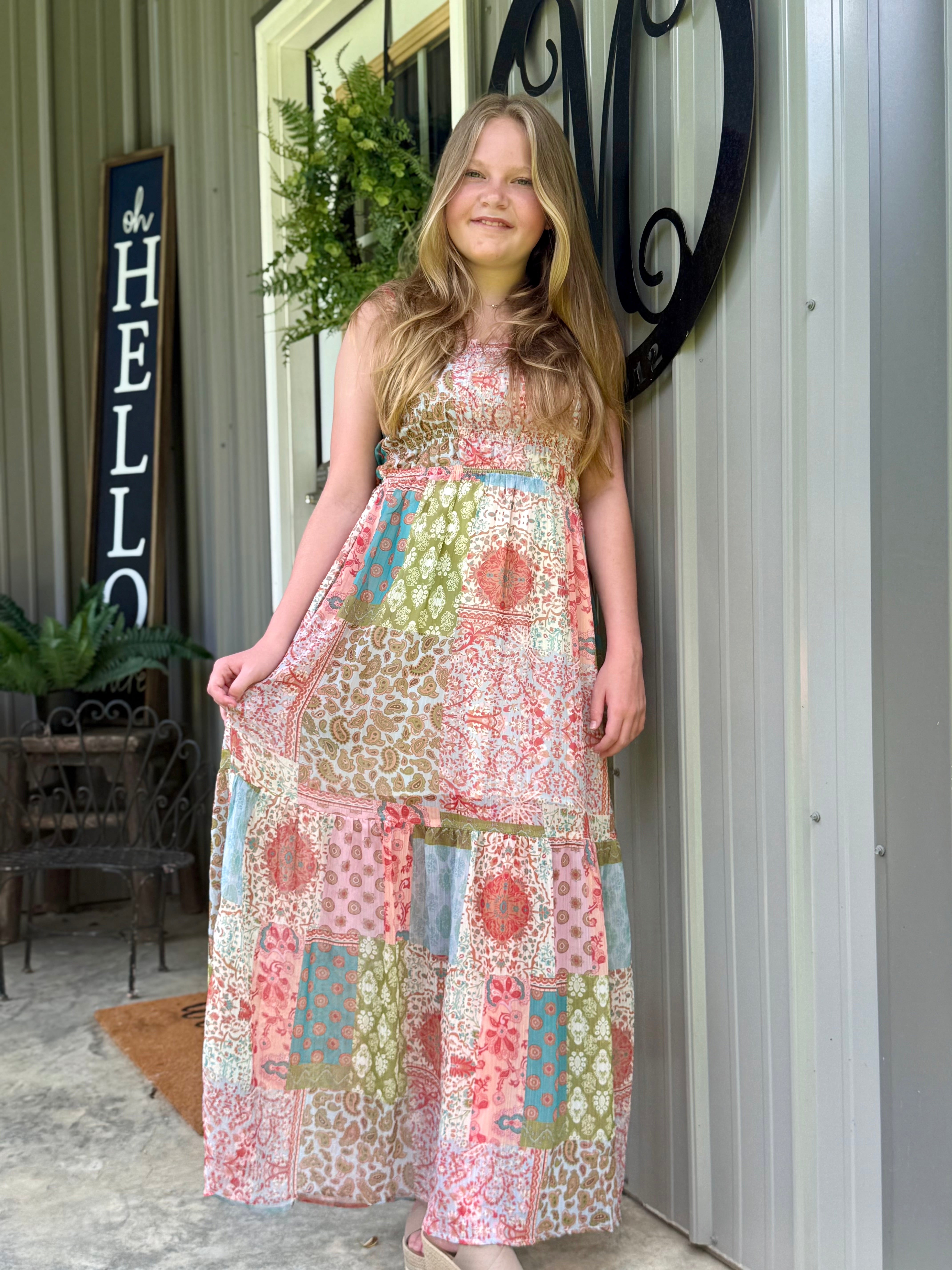 Baily Boho Style Smocked Maxi Dress Milly's Boutique Baily Boho Style Smocked Maxi Dress Milly's Boutique