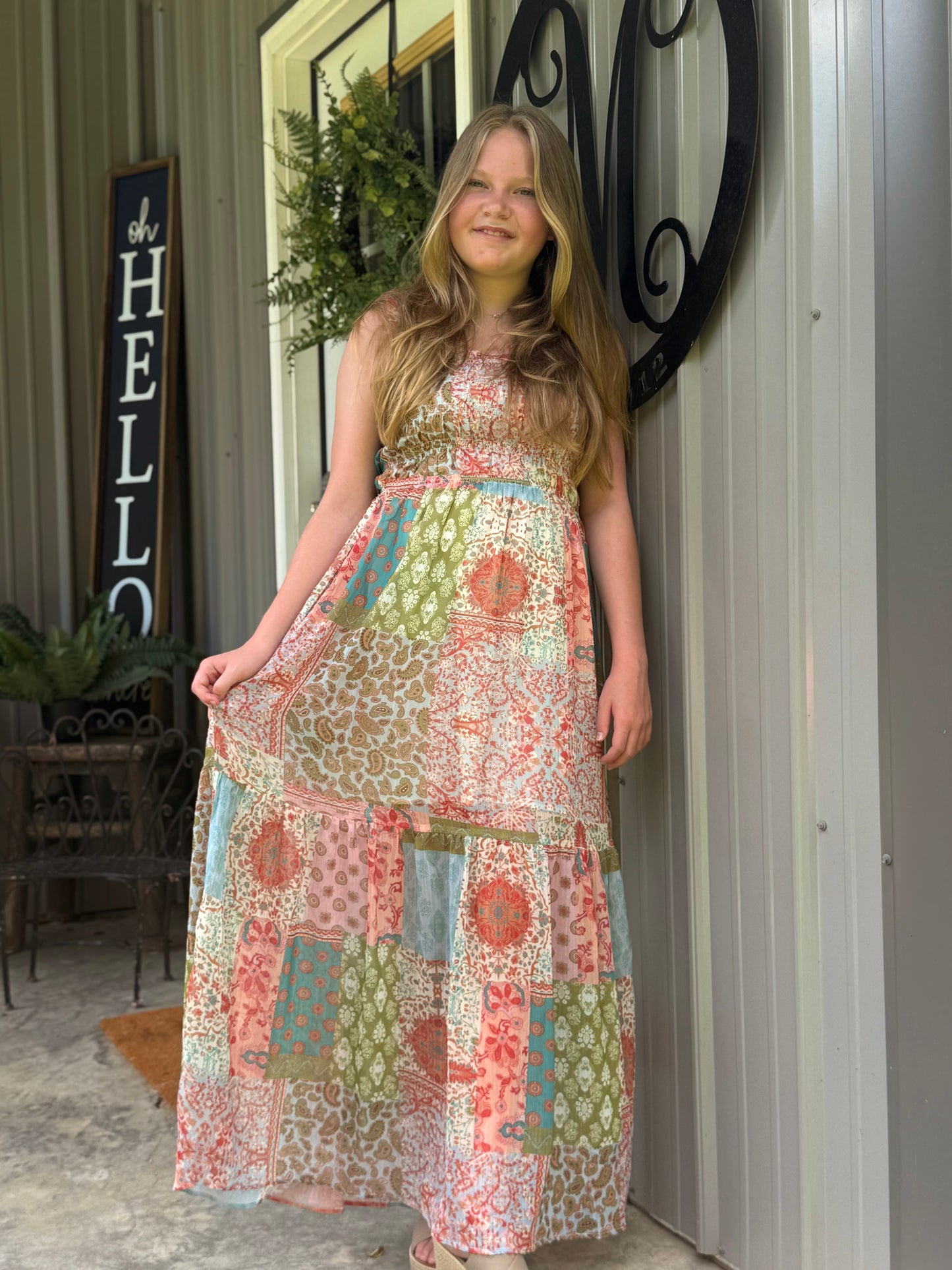 Baily Boho Style Smocked Maxi Dress - Milly's Boutique