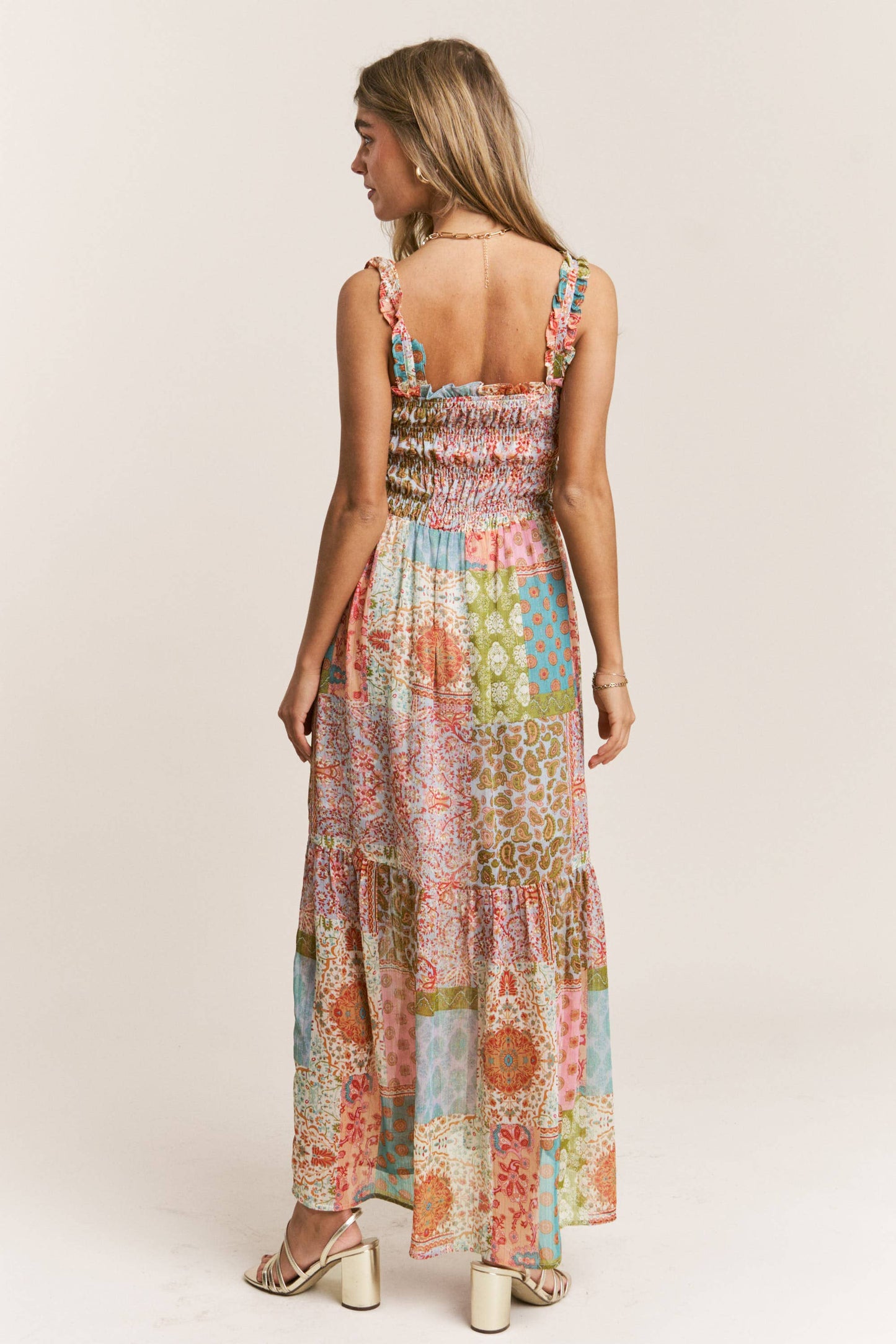 Baily Boho Style Smocked Maxi Dress - Milly's Boutique