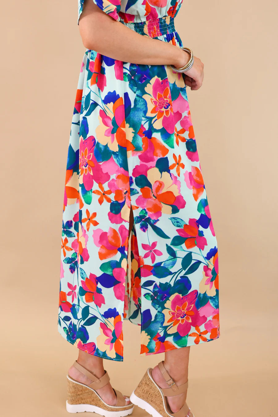 Bria Floral Midi Dress - Milly's Boutique