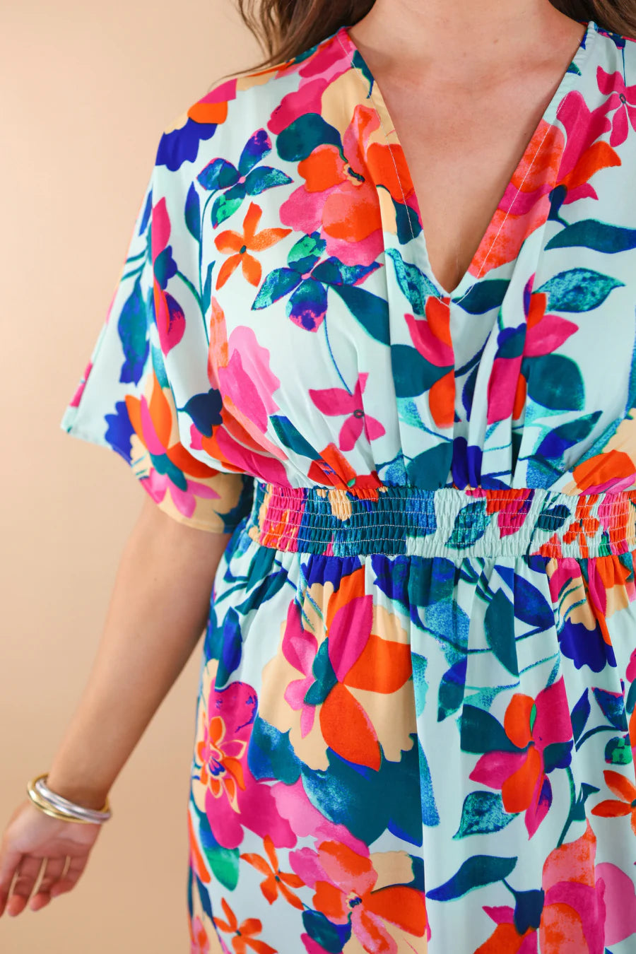 Bria Floral Midi Dress - Milly's Boutique