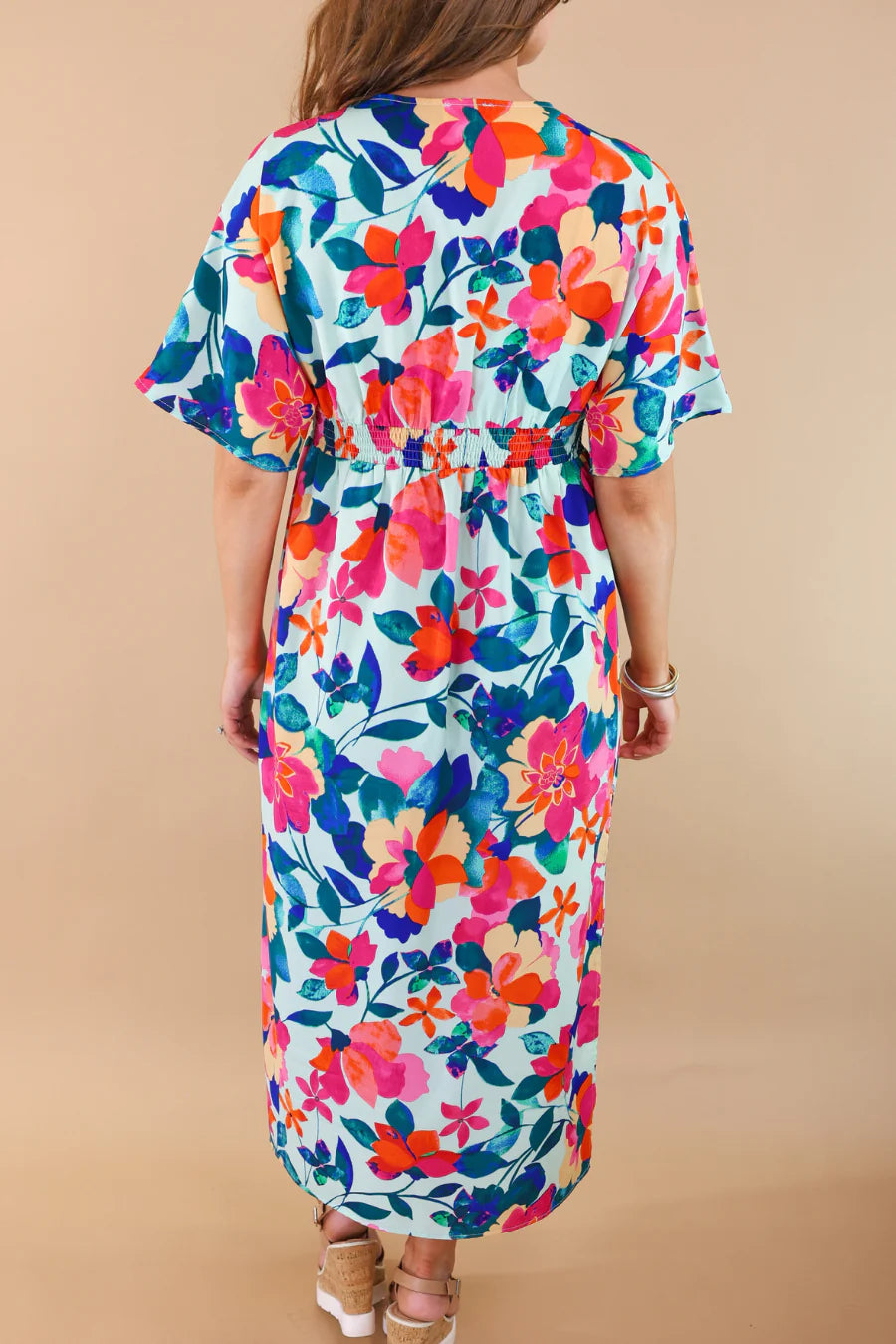 Bria Floral Midi Dress - Milly's Boutique