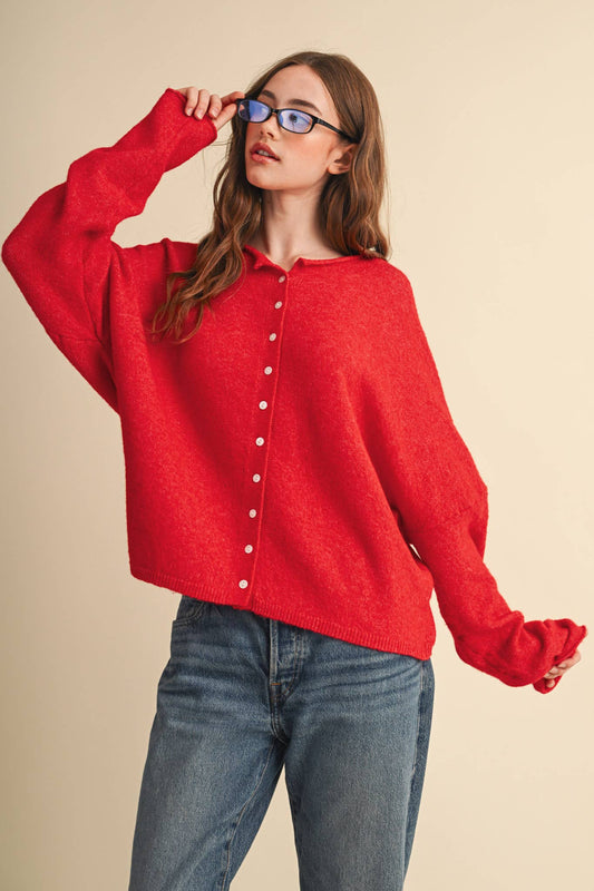 Oversized Button Down Cardigan