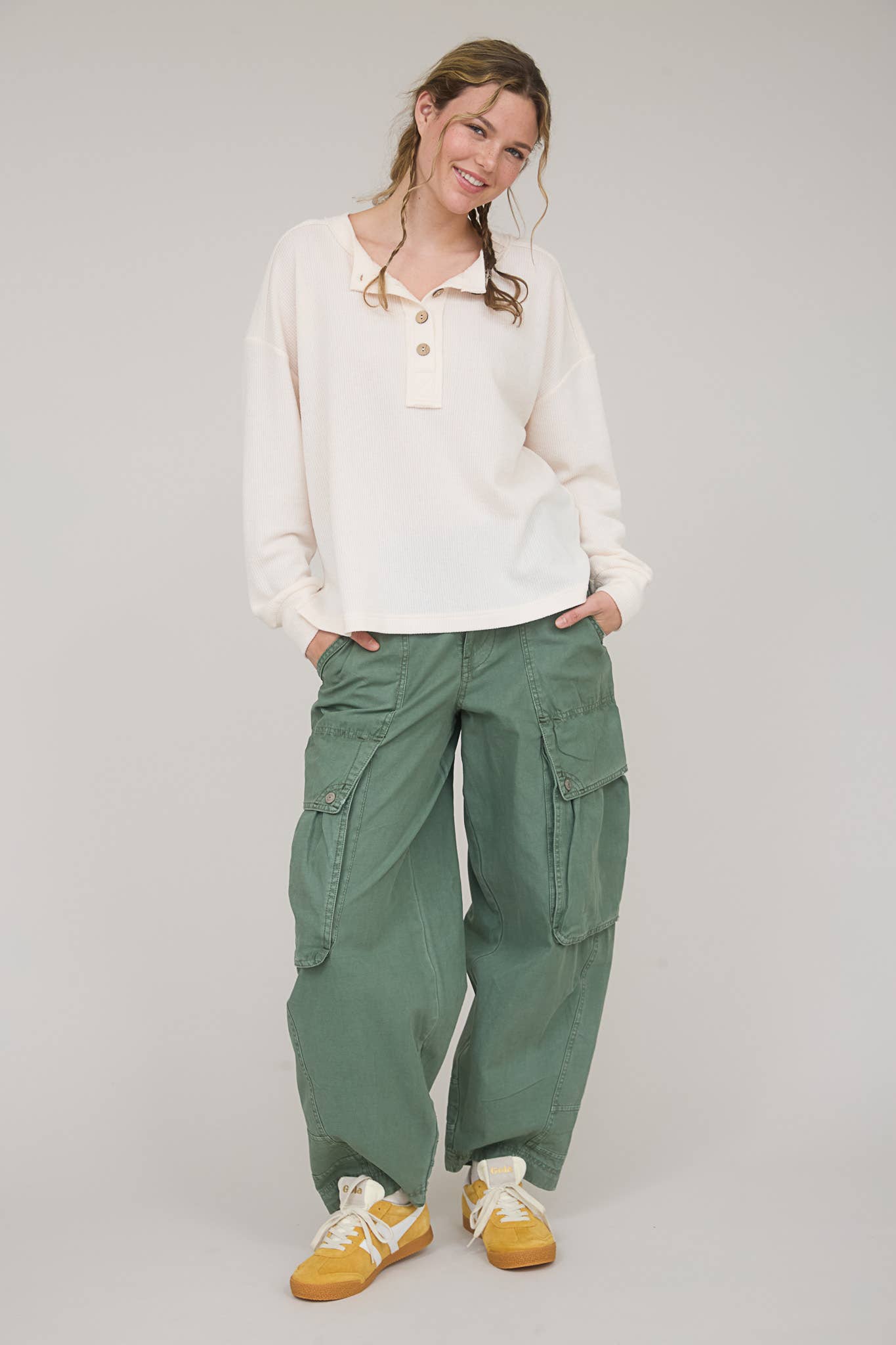 Jolie Ribbed Henley Top