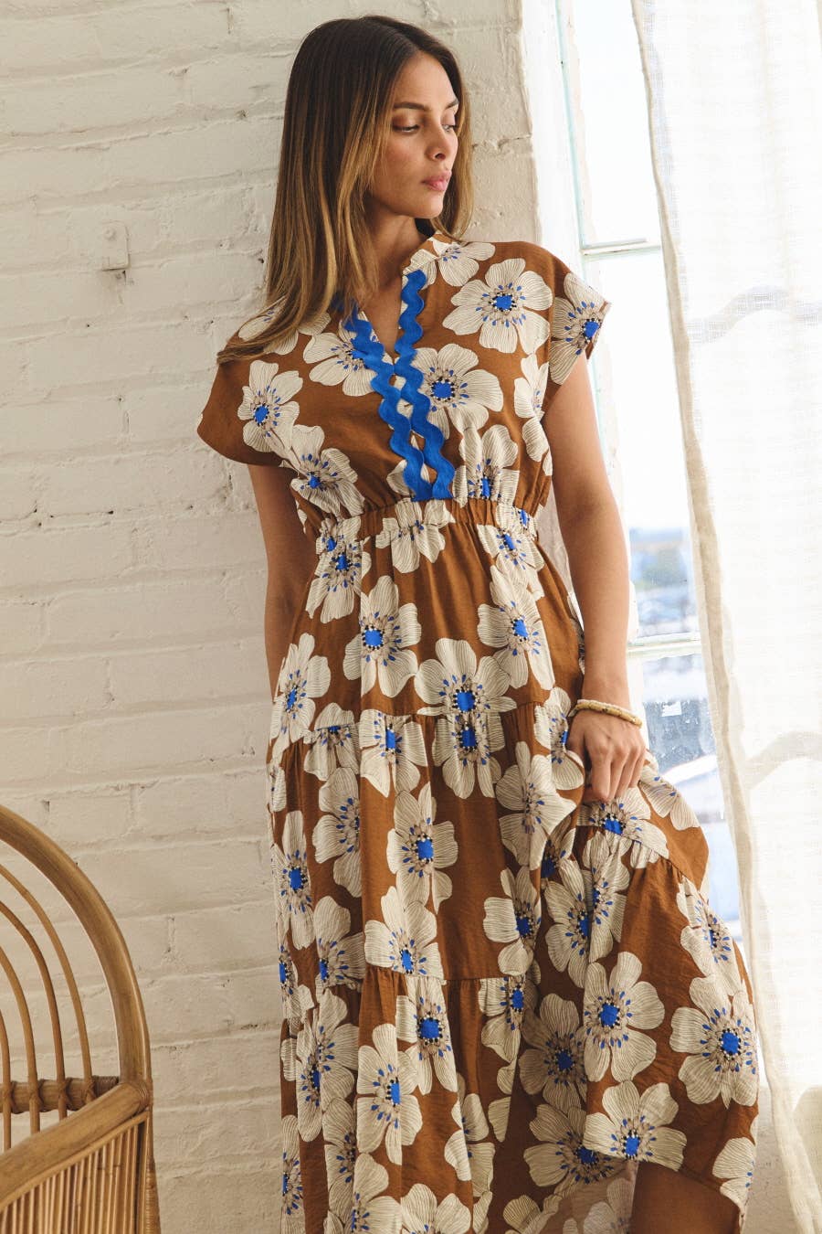 Laura Floral Printed Midi Dress