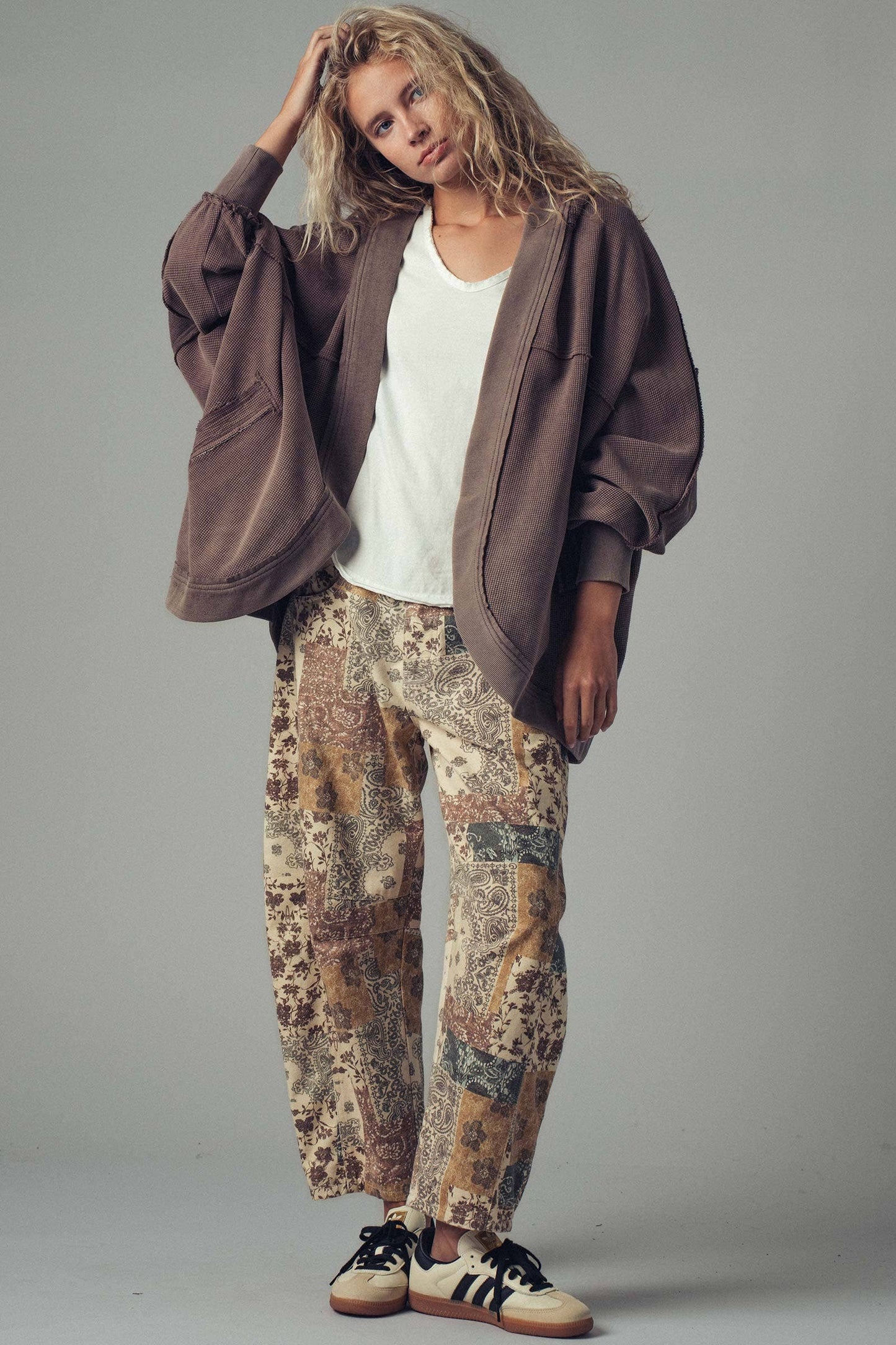 Boho Patchwork Barrel Style Pants