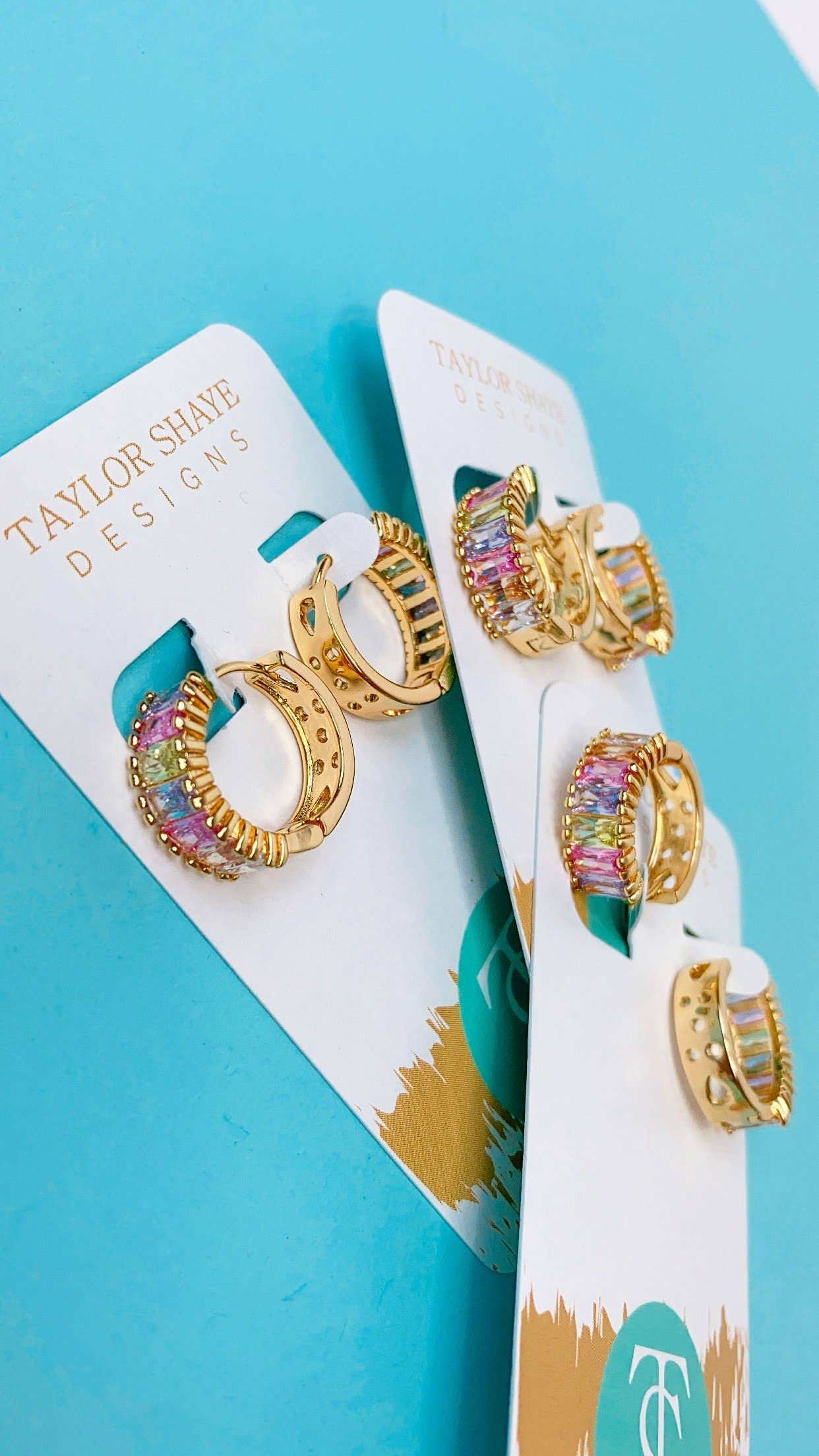 Crystal Baguette Huggie Earrings - Milly's Boutique