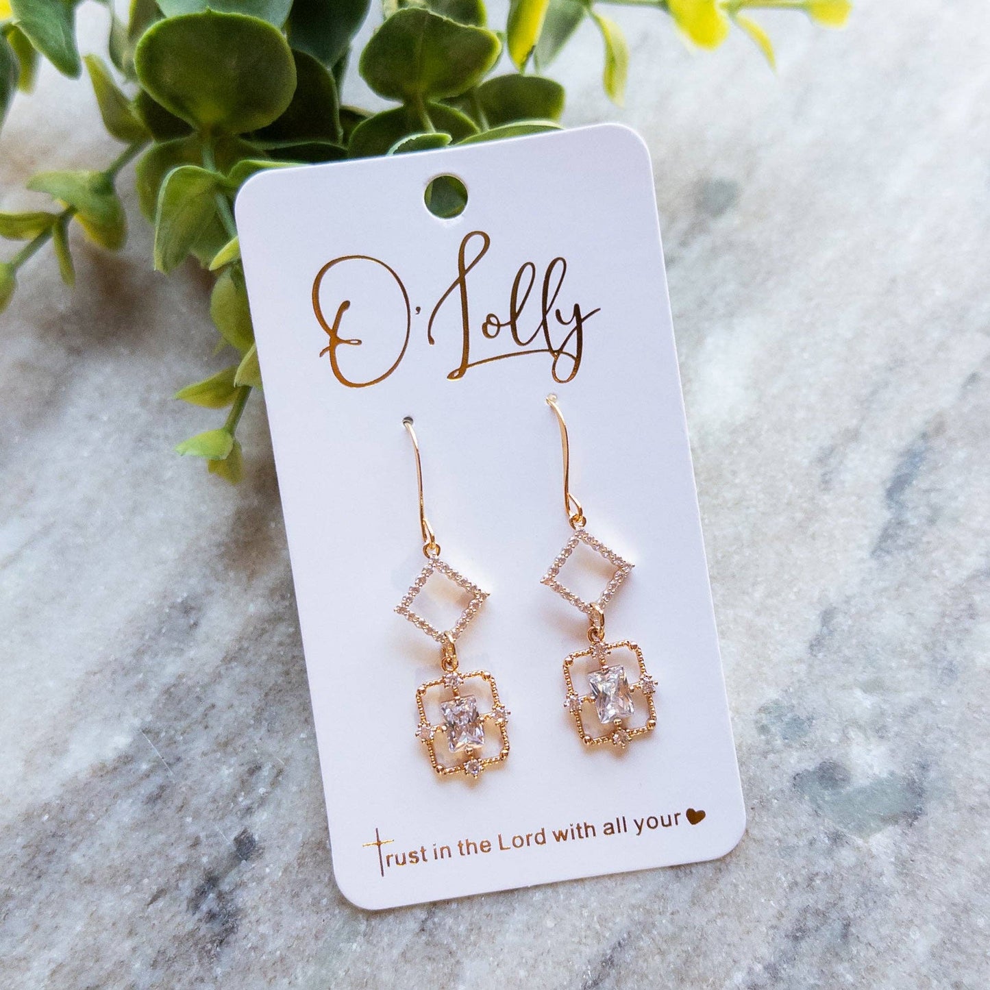 CZ Dangle Earrings - Milly's Boutique