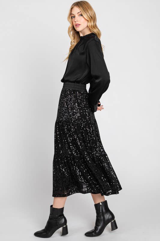 Sequined Midi Skirt
