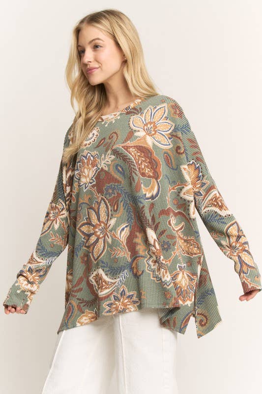 Paisley Urban Ribbed Plus Top