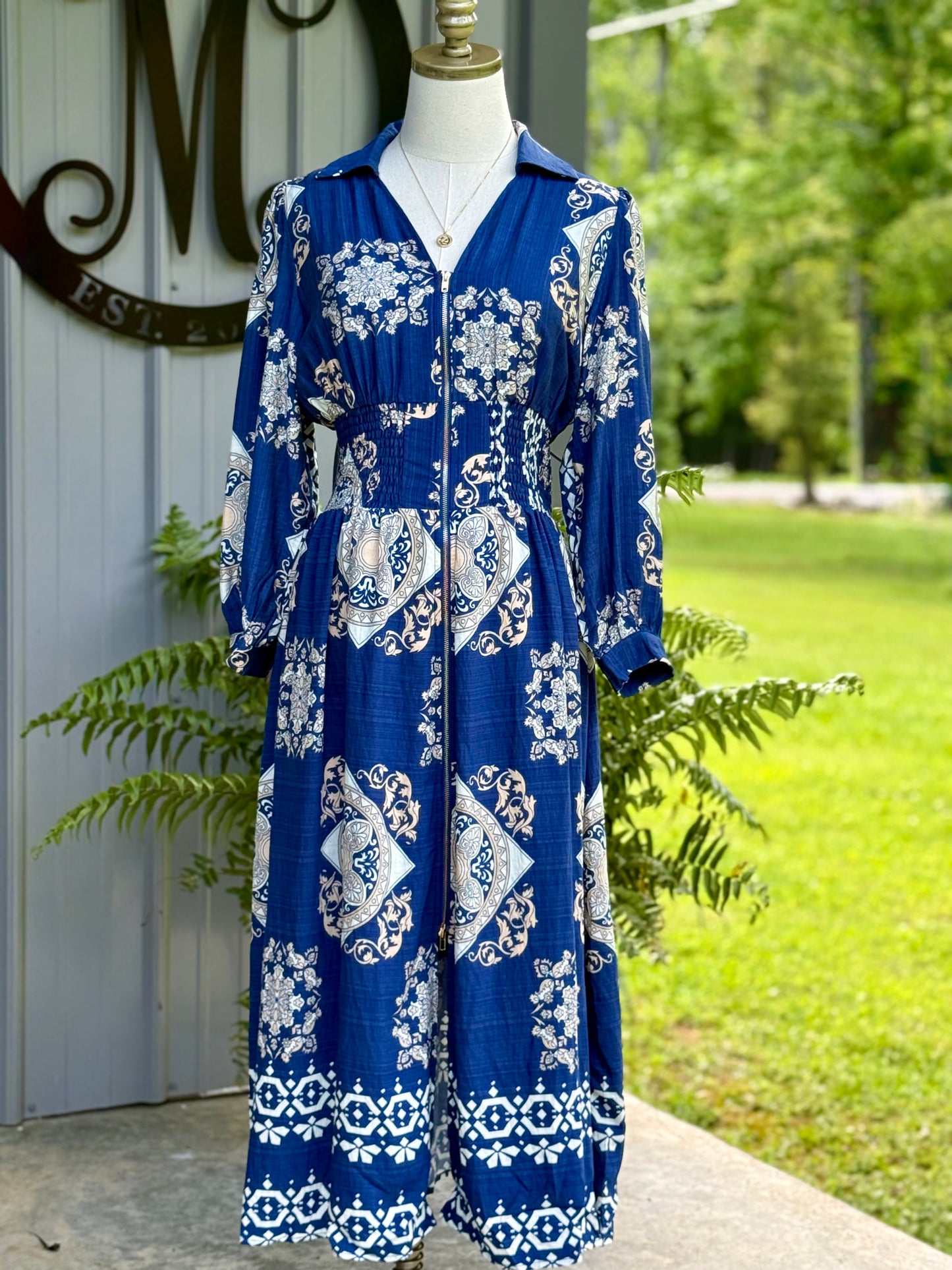 Dani Tile Print Midi Dress - Milly's Boutique