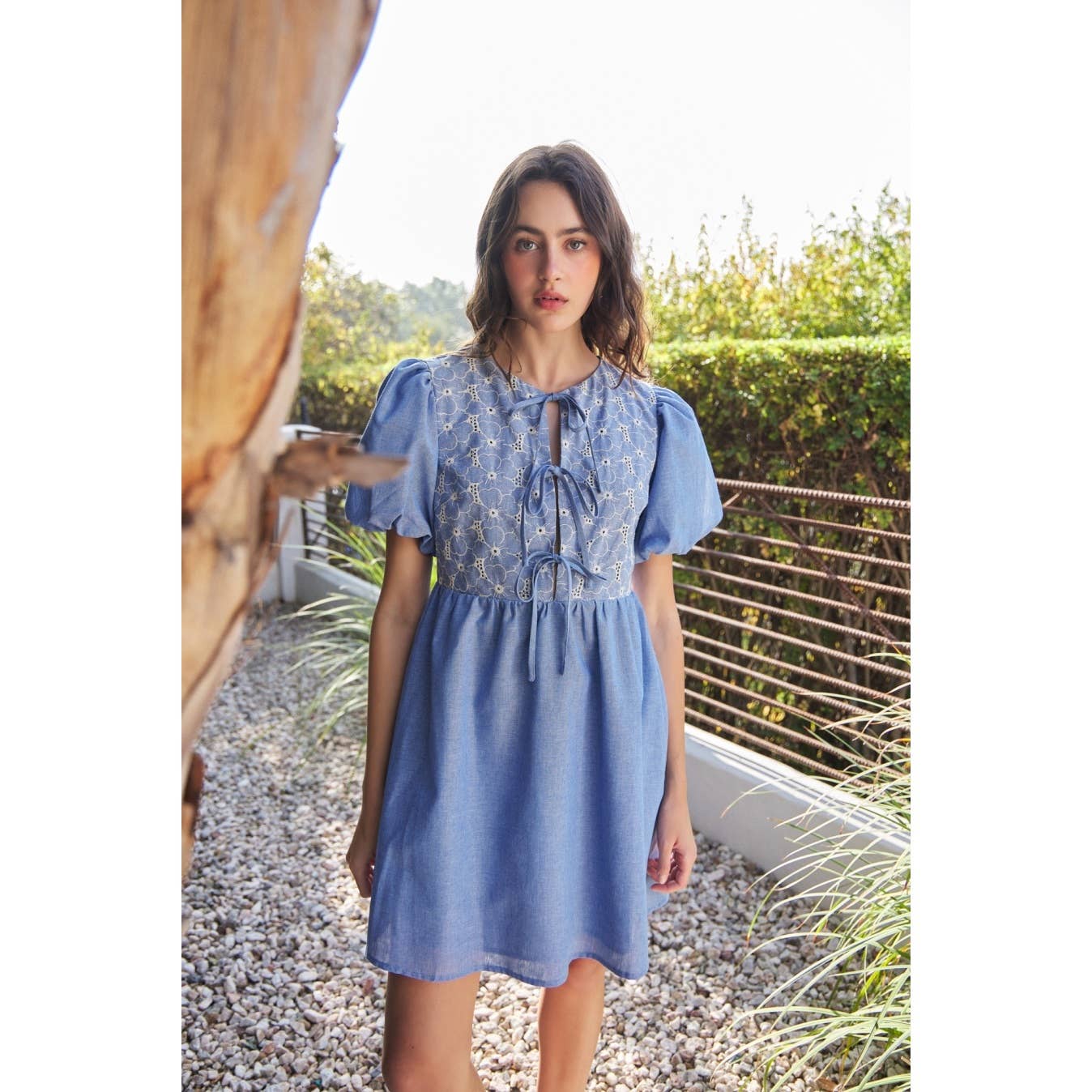 Darla Eyelet Detail Dress - Milly's Boutique