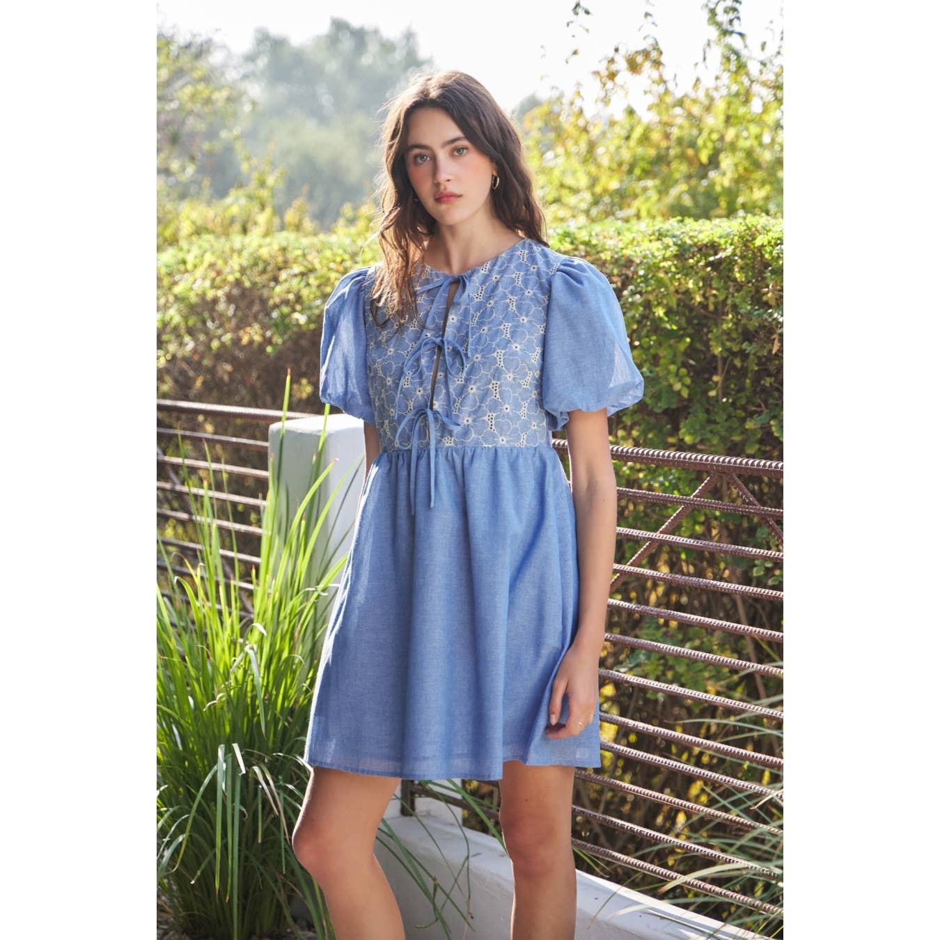Darla Eyelet Detail Dress - Milly's Boutique