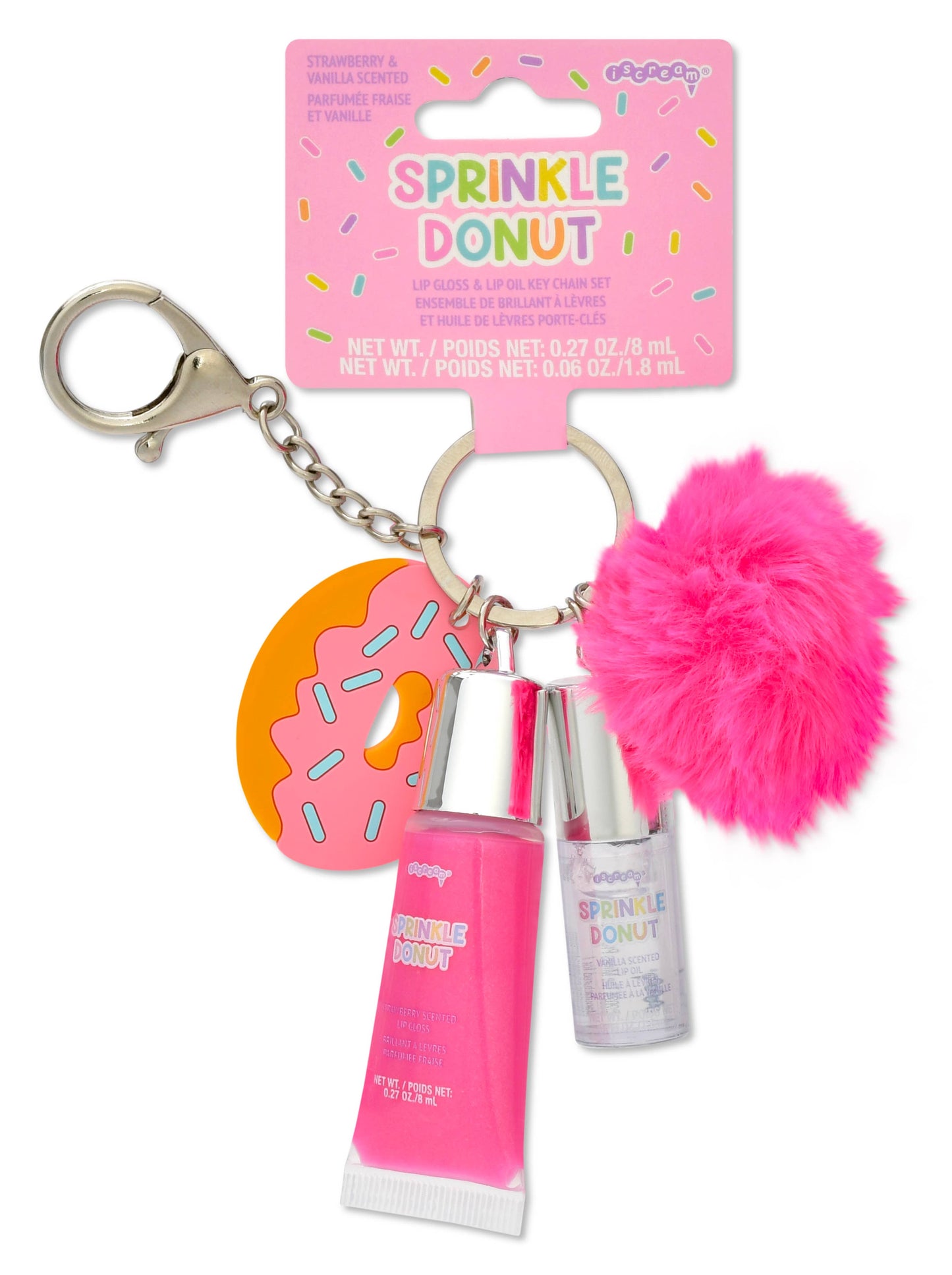 Donut Lip Balm Key Chain. - Milly's Boutique