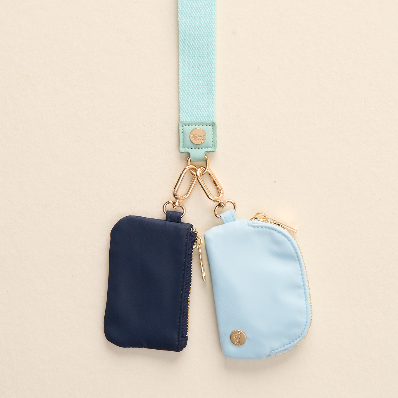 Dynamic Duo Pouch Wristlet-Aqua - Milly's Boutique