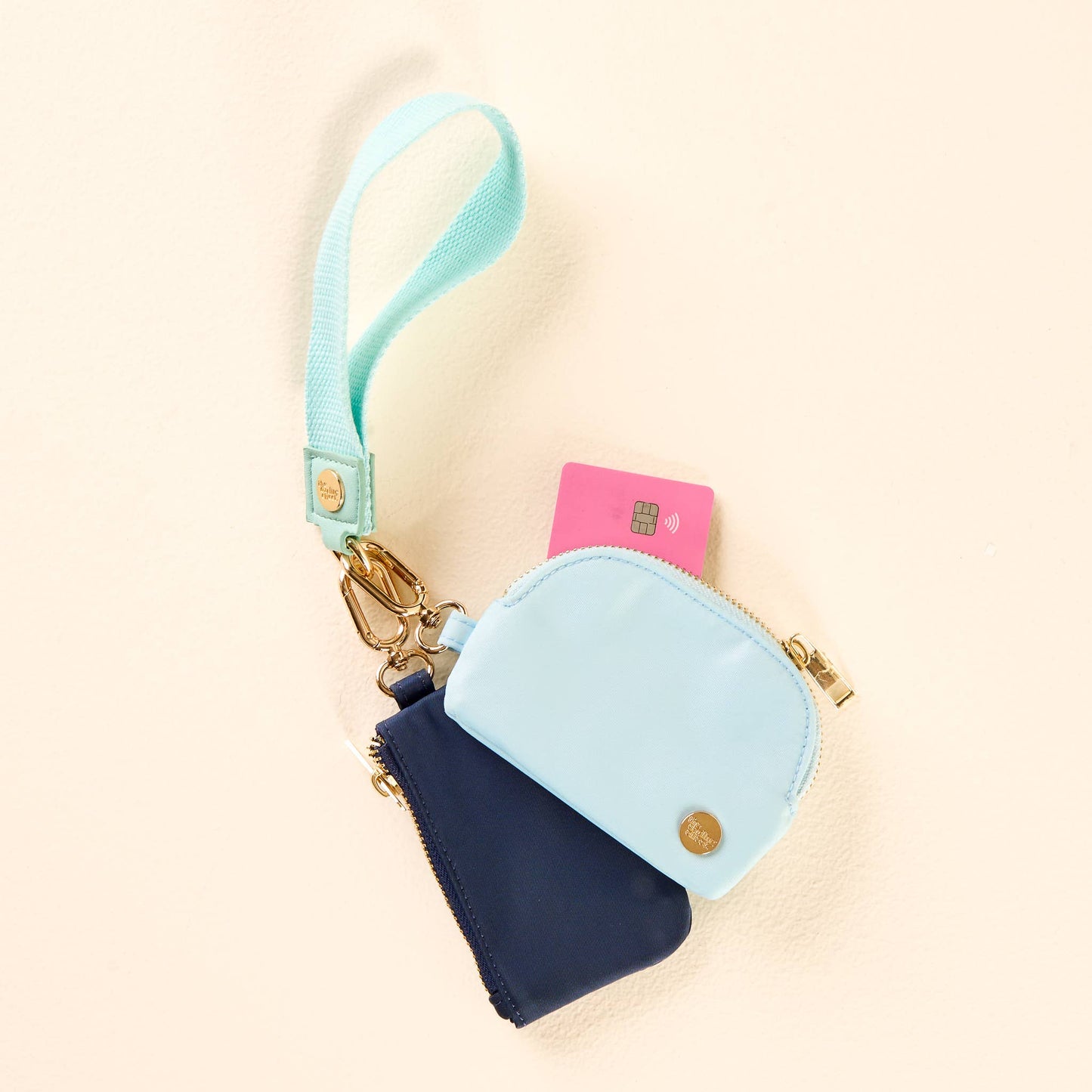Dynamic Duo Pouch Wristlet-Aqua - Milly's Boutique