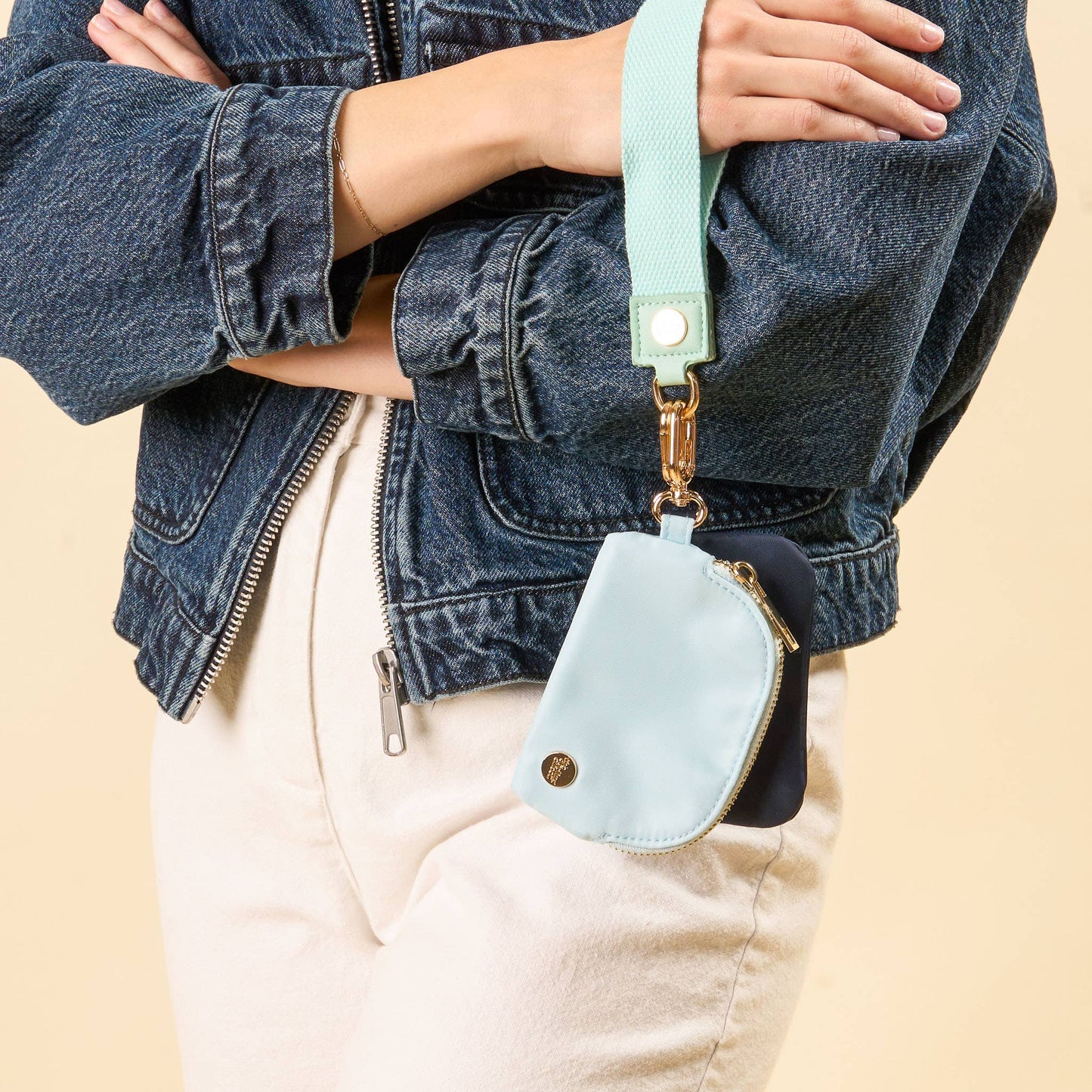Dynamic Duo Pouch Wristlet-Aqua - Milly's Boutique