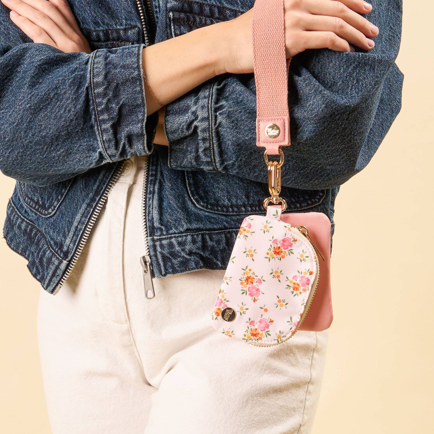 Dynamic Duo Pouch Wristlet-Endless Daydream Cream - Milly's Boutique