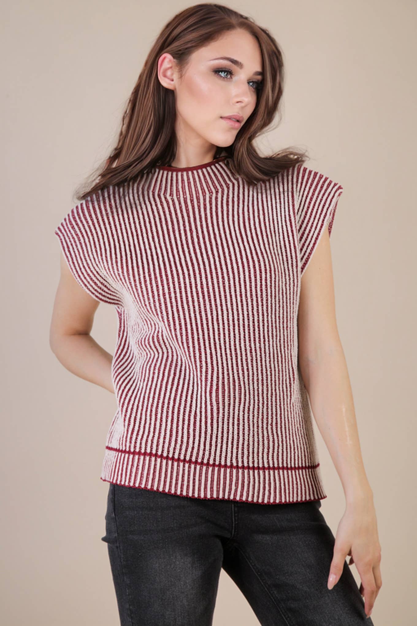 Lyn Two Tone Sweater Vest