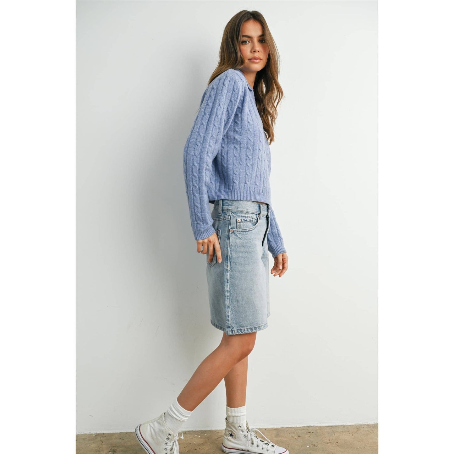 Brook Cable Collared Sweater