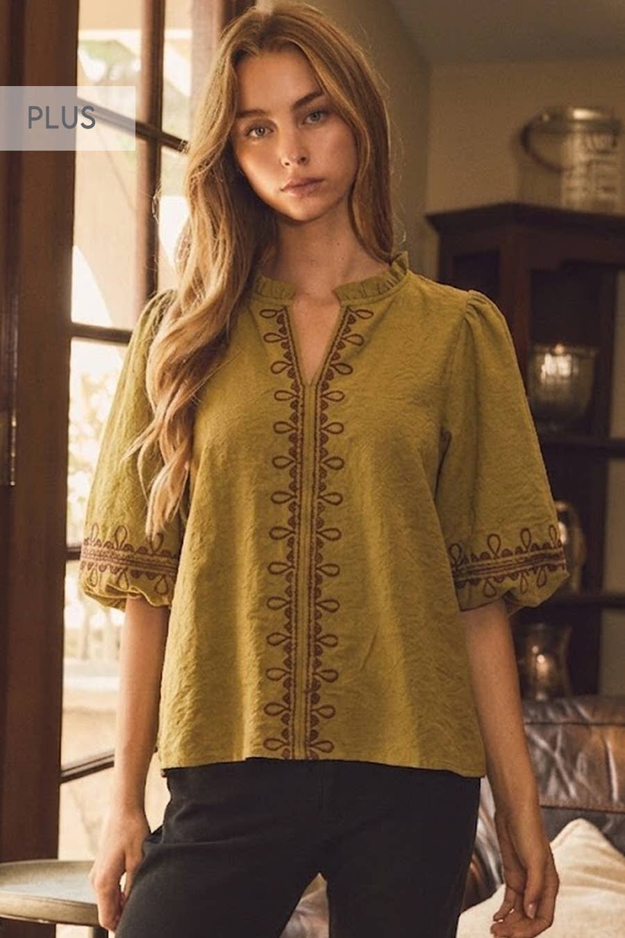 Julie V-neck Peplum Top