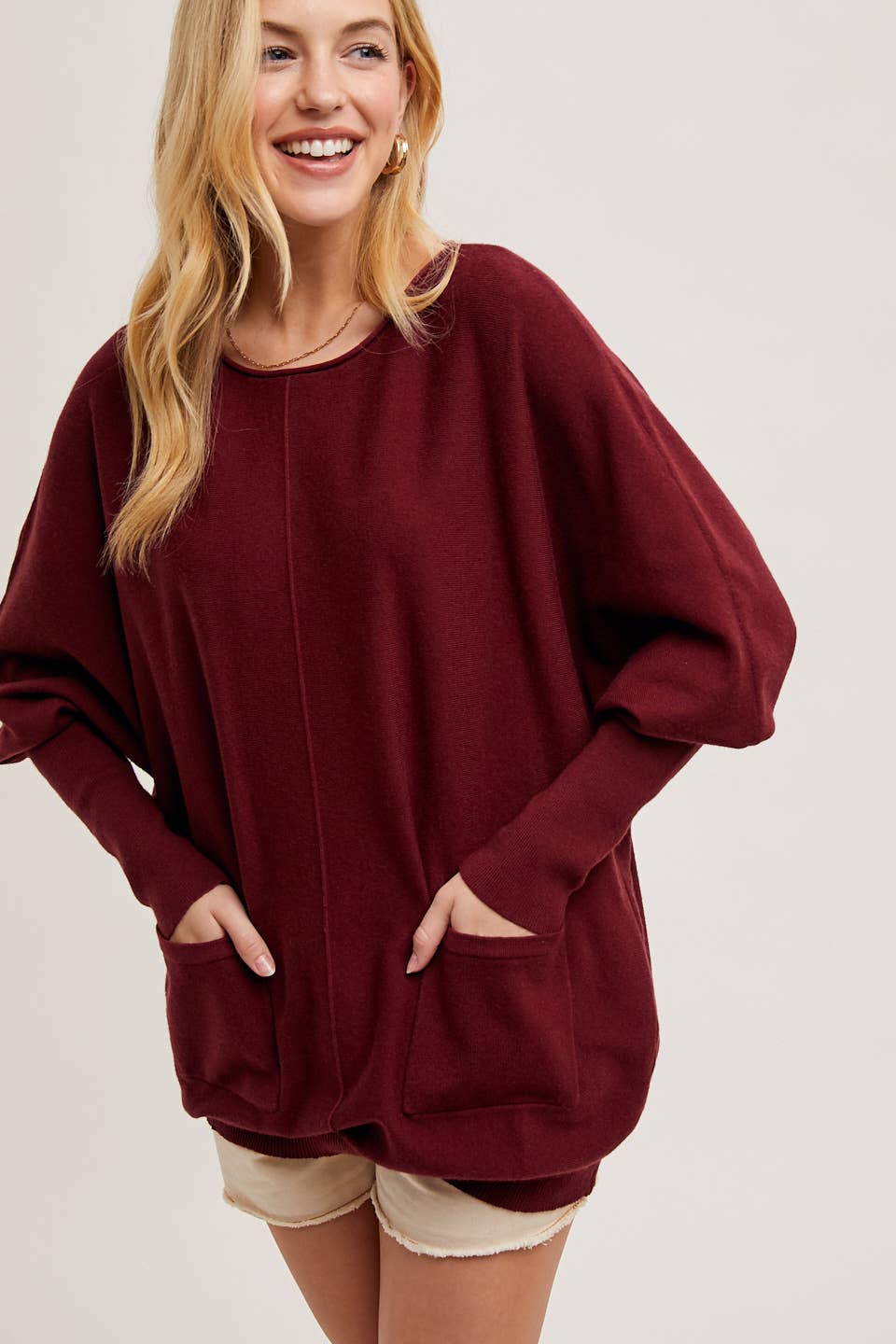 Laura Dolman Tunic Sweater