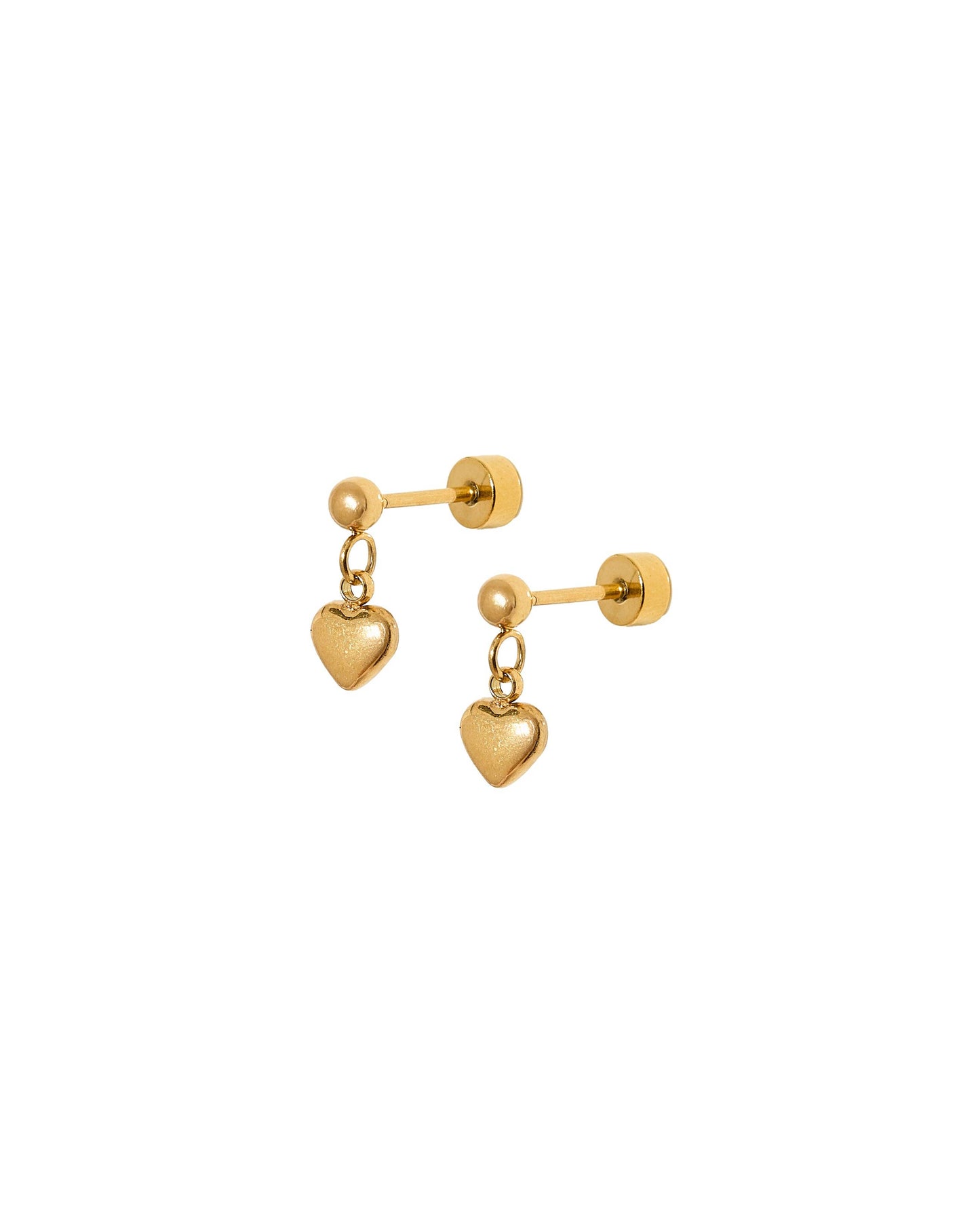 Screwback Stud Earrings - Millie Heart