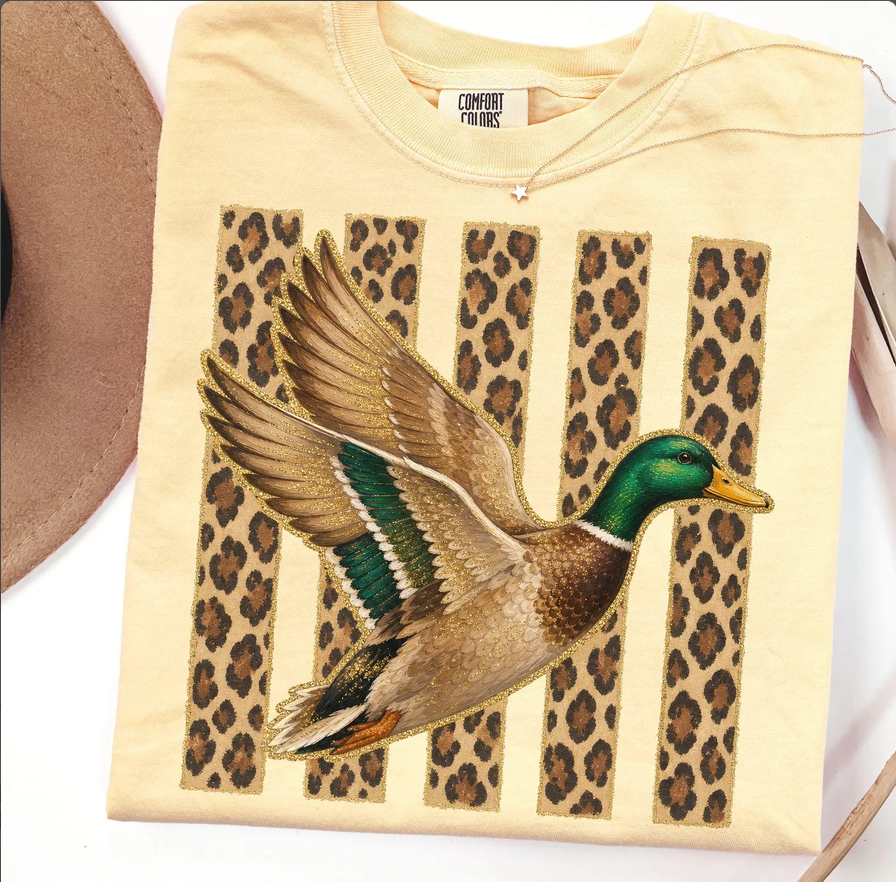 Preppy Mallard Duck Graphic Tee