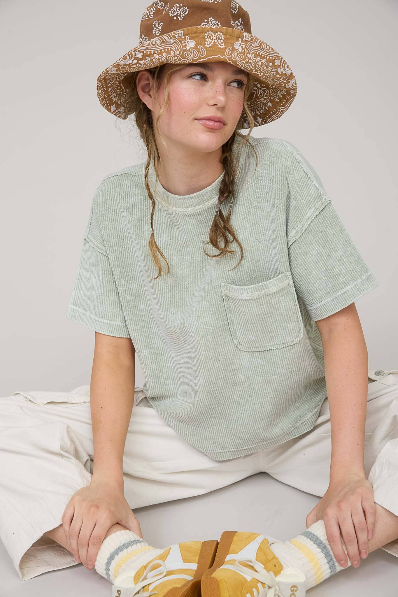 Kate Washed Ribbed Top