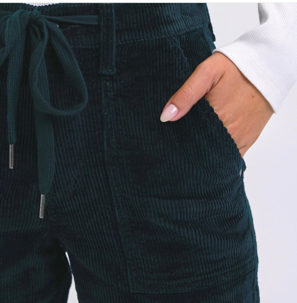 Emerald Cuffed Corduroy Joggers - Milly's Boutique