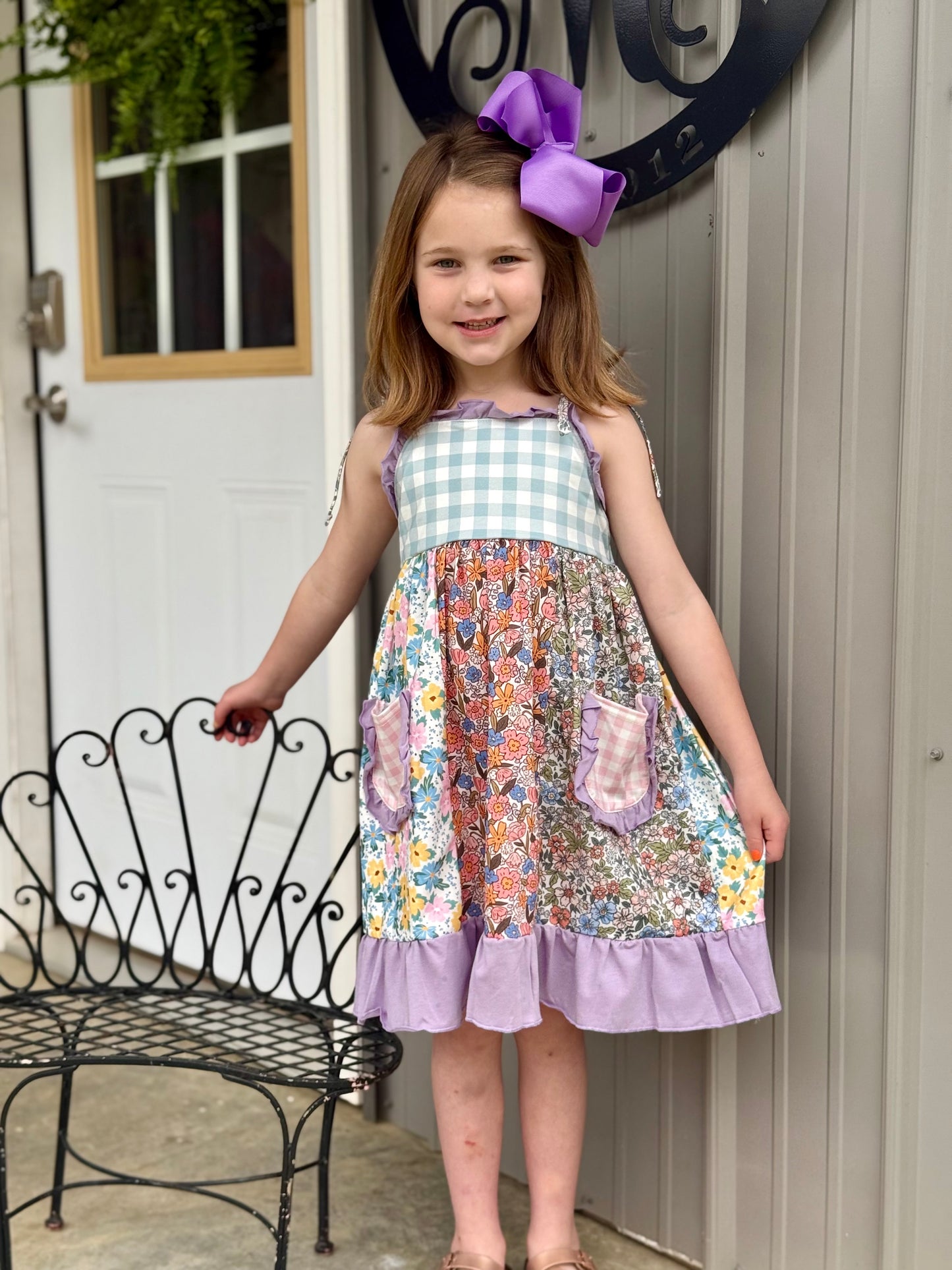 Emma Floral Patchwork Dress - Milly's Boutique