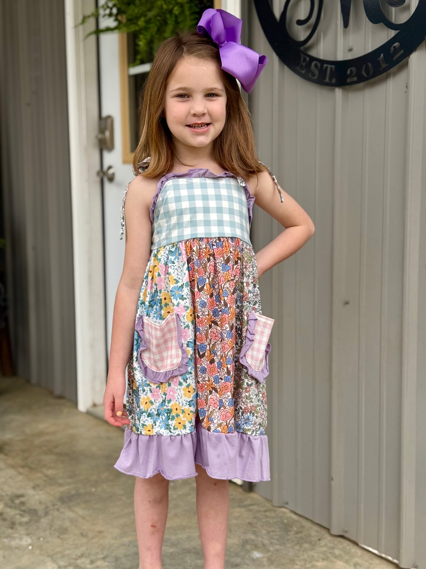 Emma Floral Patchwork Dress - Milly's Boutique