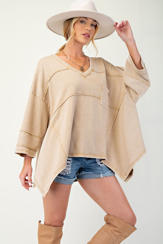 Evie Shark Bite Plus Top - Milly's Boutique