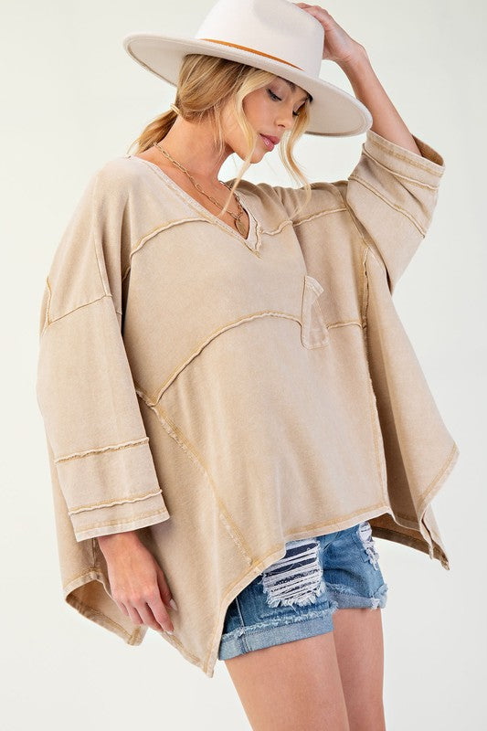 Evie Shark Bite Plus Top - Milly's Boutique