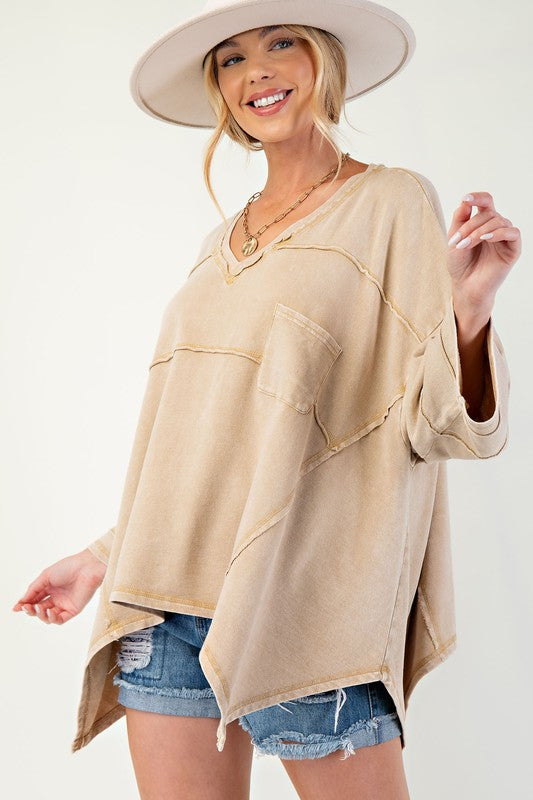 Evie Shark Bite Plus Top - Milly's Boutique