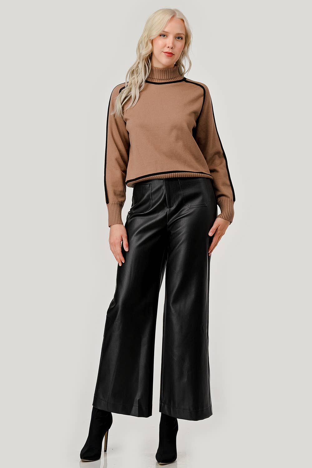 Faux Leather Wide-Leg Pants - Milly's Boutique