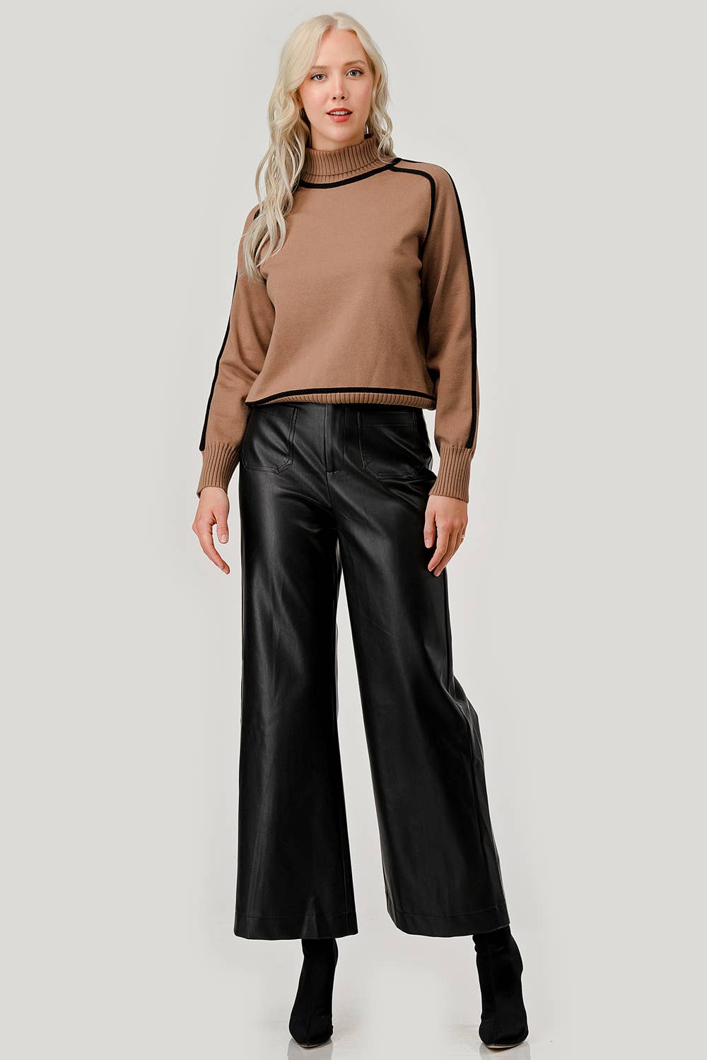 Faux Leather Wide-Leg Pants - Milly's Boutique