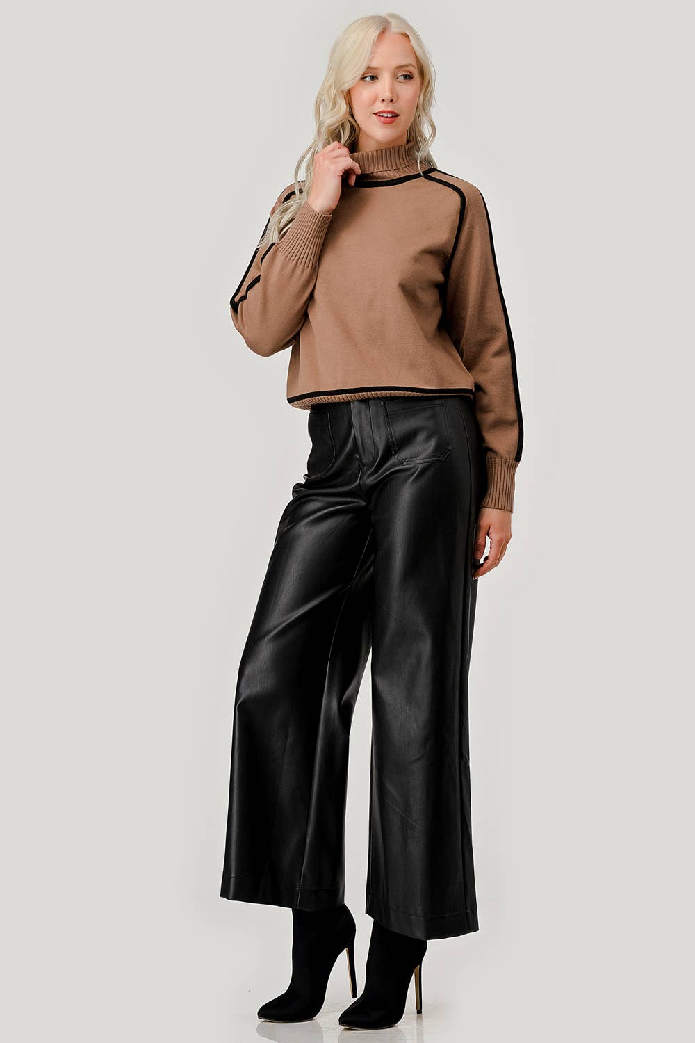 Faux Leather Wide-Leg Pants - Milly's Boutique