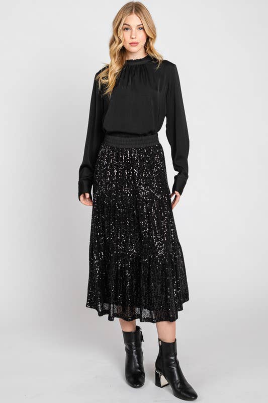 Sequined Midi Skirt