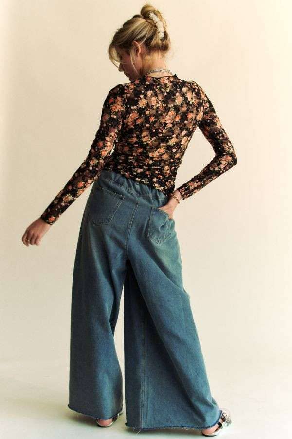 Floral Mesh Layering Top - Milly's Boutique
