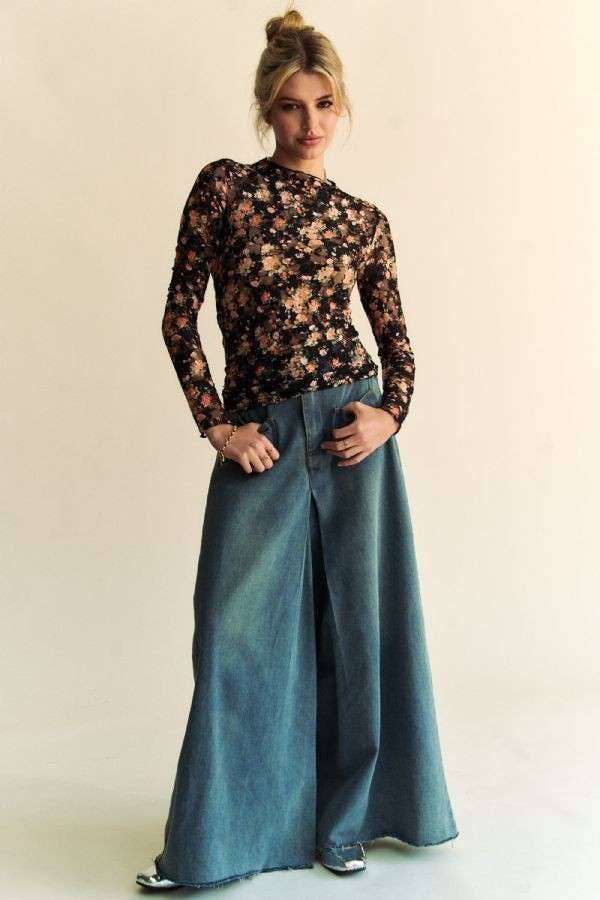 Floral Mesh Layering Top - Milly's Boutique