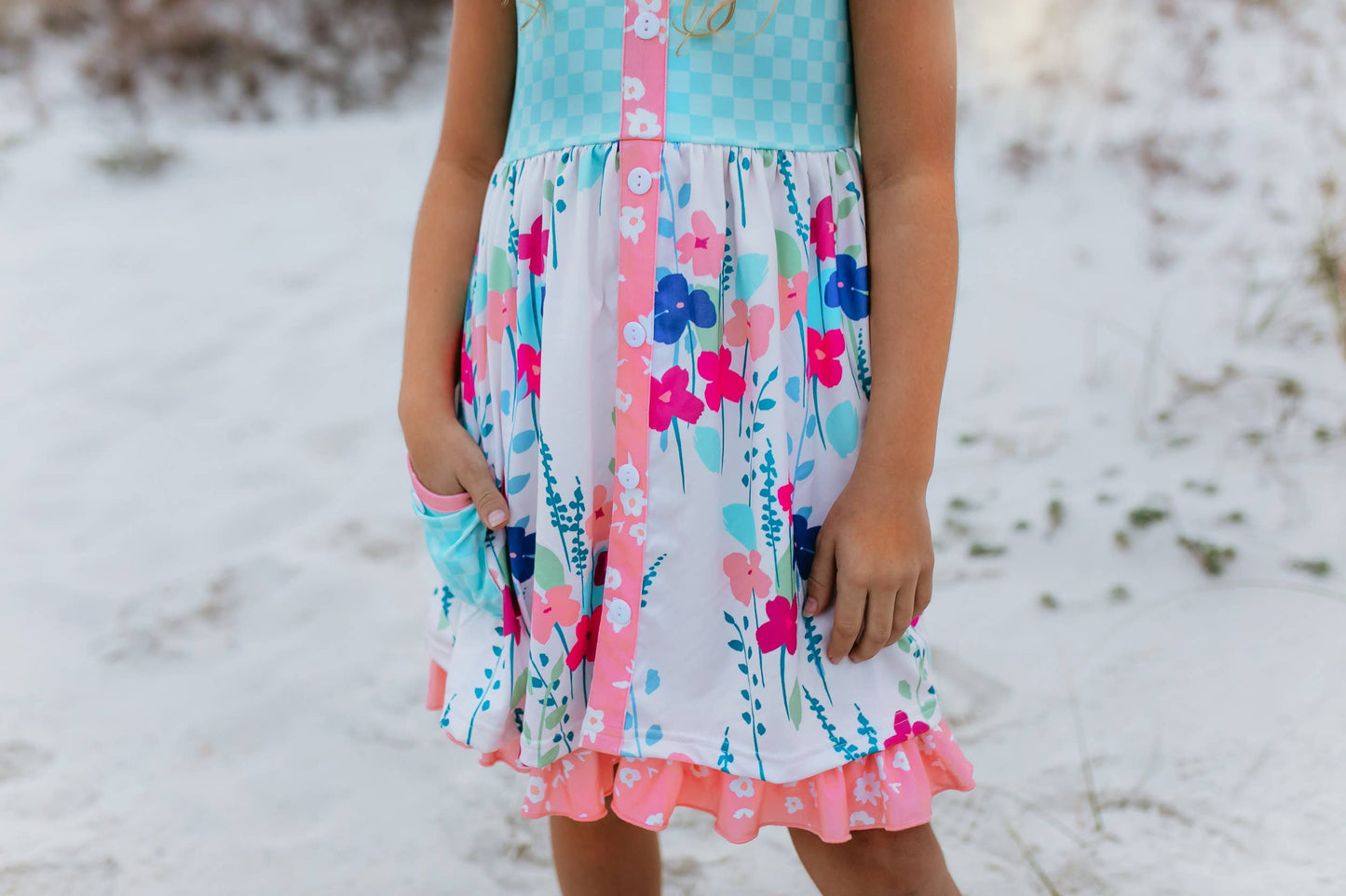 Hadley Floral Pocket Ruffle Dress - Milly's Boutique