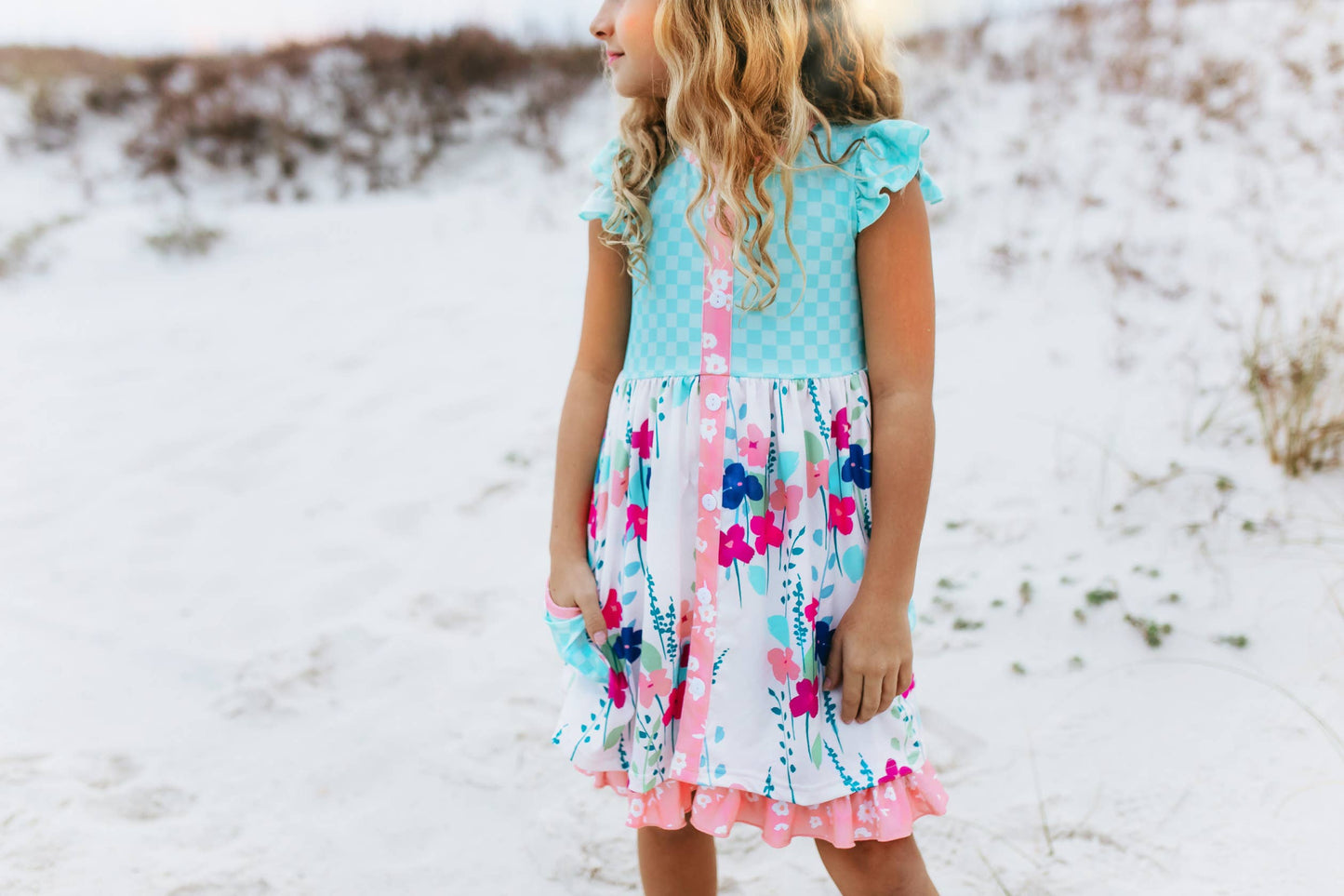 Hadley Floral Pocket Ruffle Dress - Milly's Boutique