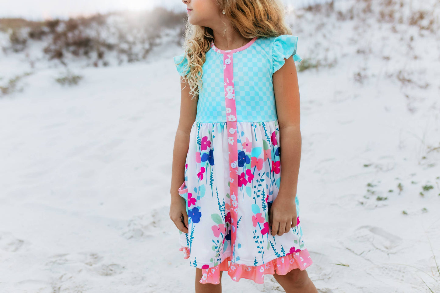 Hadley Floral Pocket Ruffle Dress - Milly's Boutique