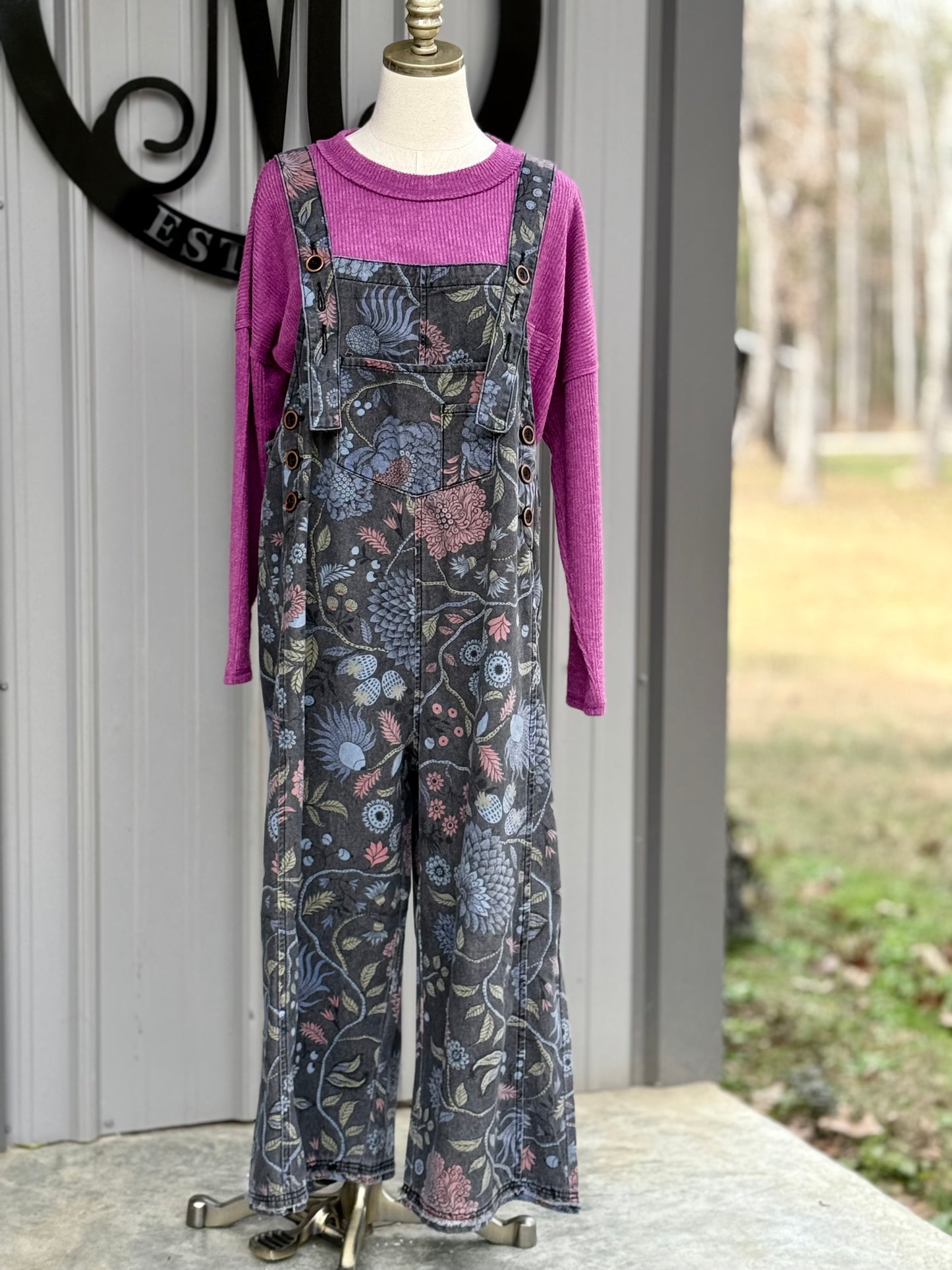 Hazel Printed Overall - Milly's Boutique