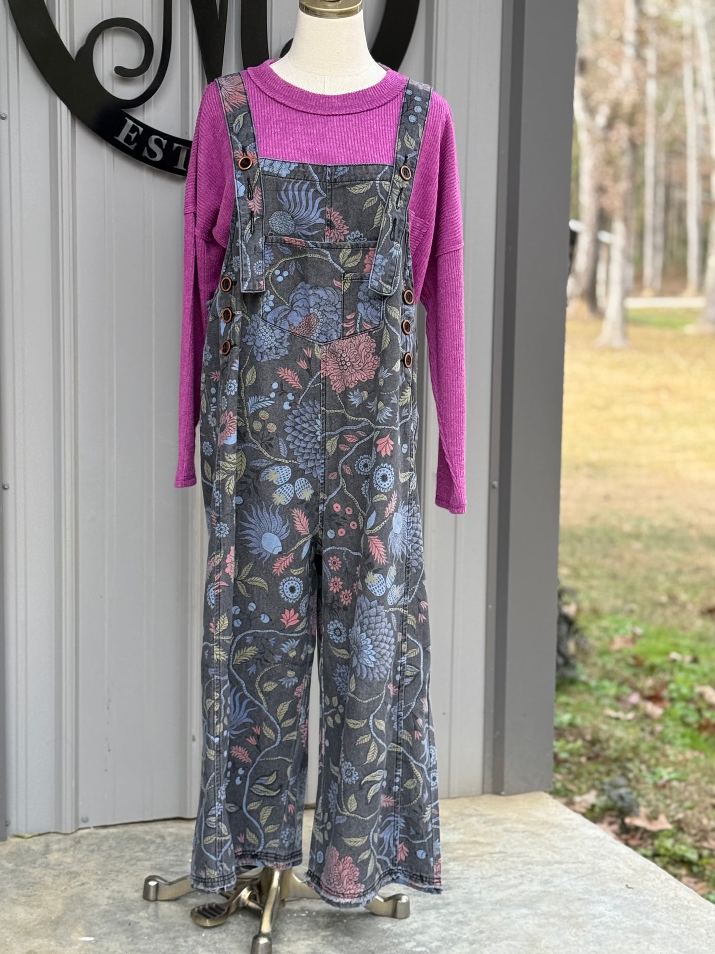 Hazel Printed Overall - Milly's Boutique