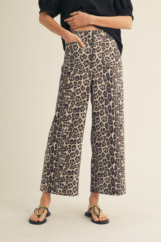 High Waist Wide Leg Leopard Pants - Milly's Boutique