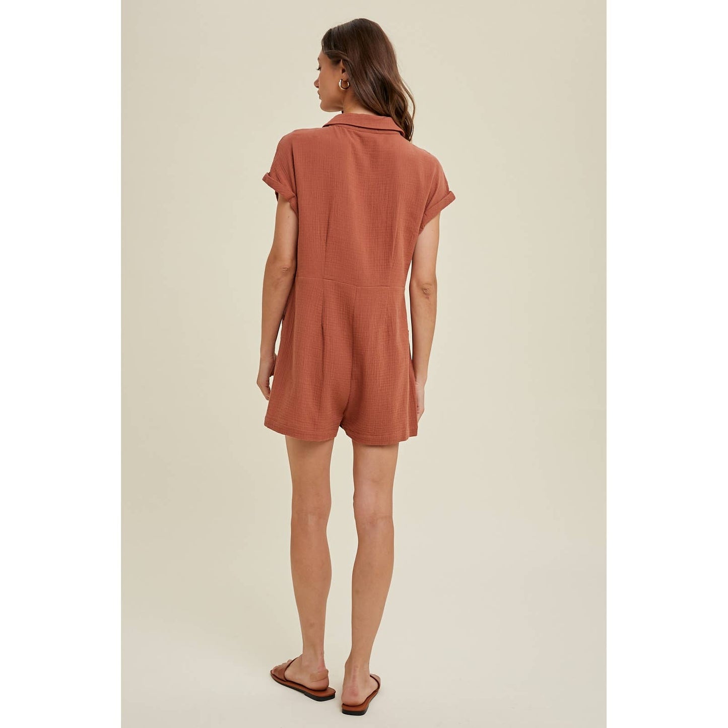 Janie Button Up Romper - Milly's Boutique