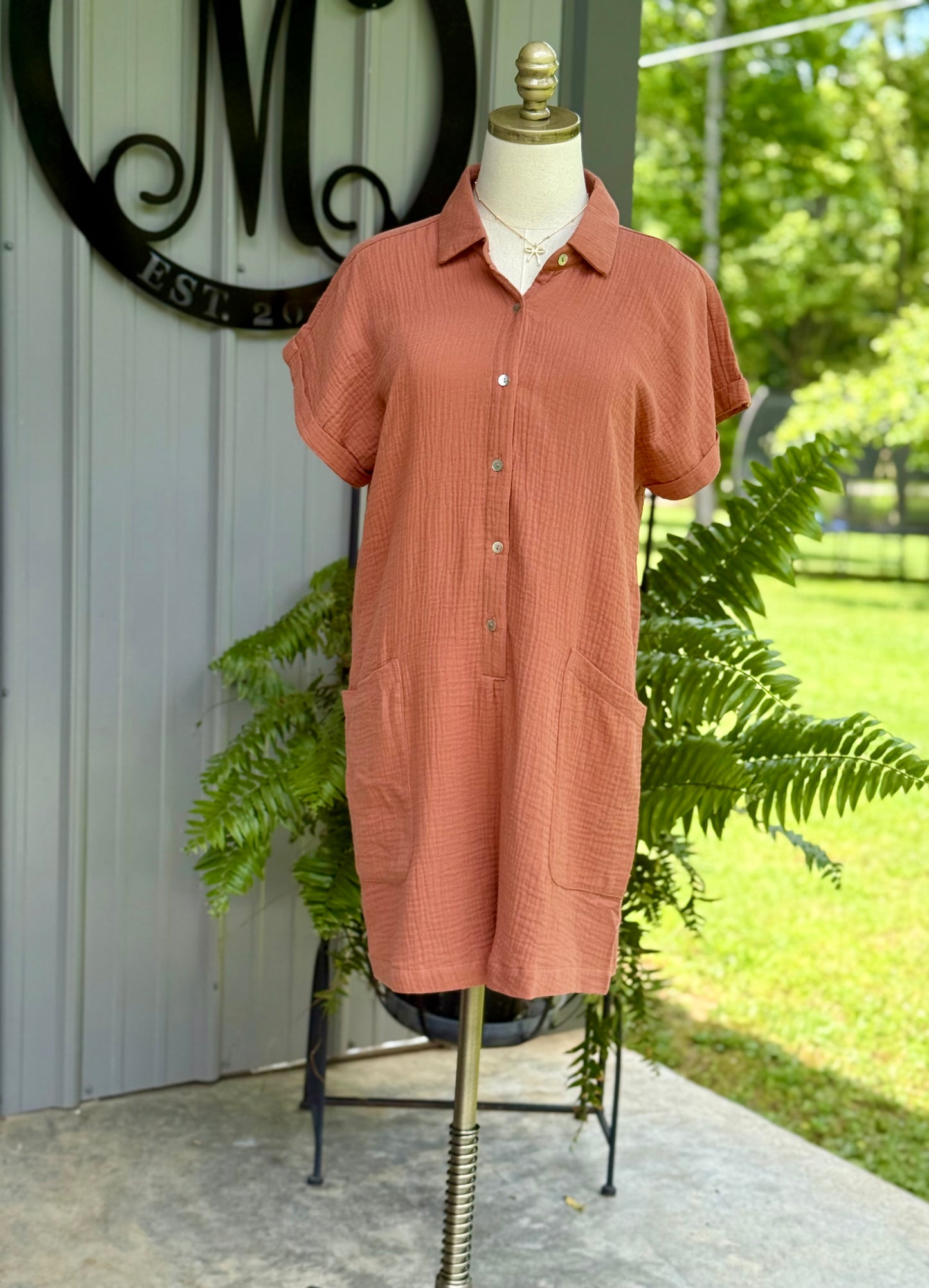 Janie Button Up Romper - Milly's Boutique