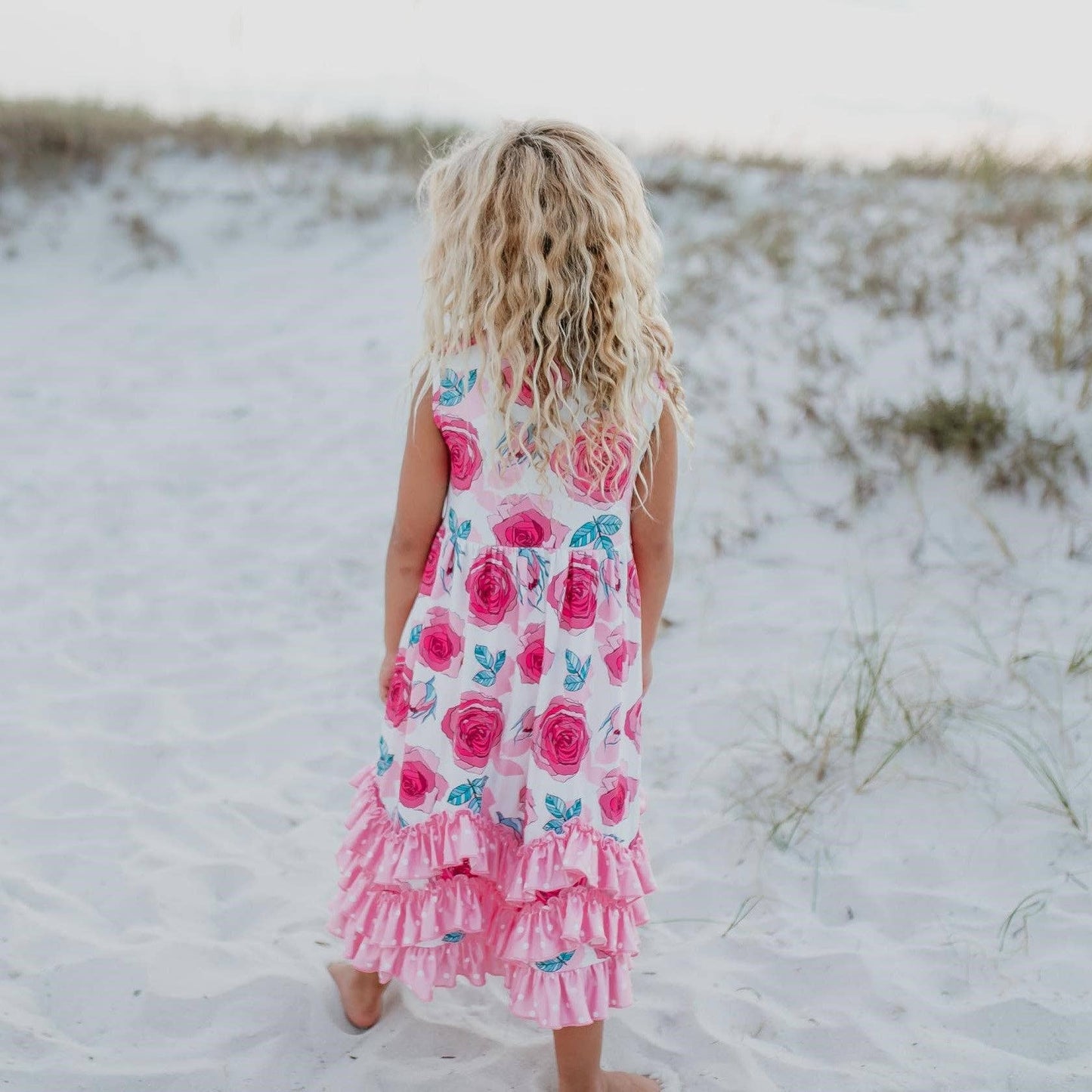 Jayla Pink Rose Three Ruffle Dress - Milly's Boutique